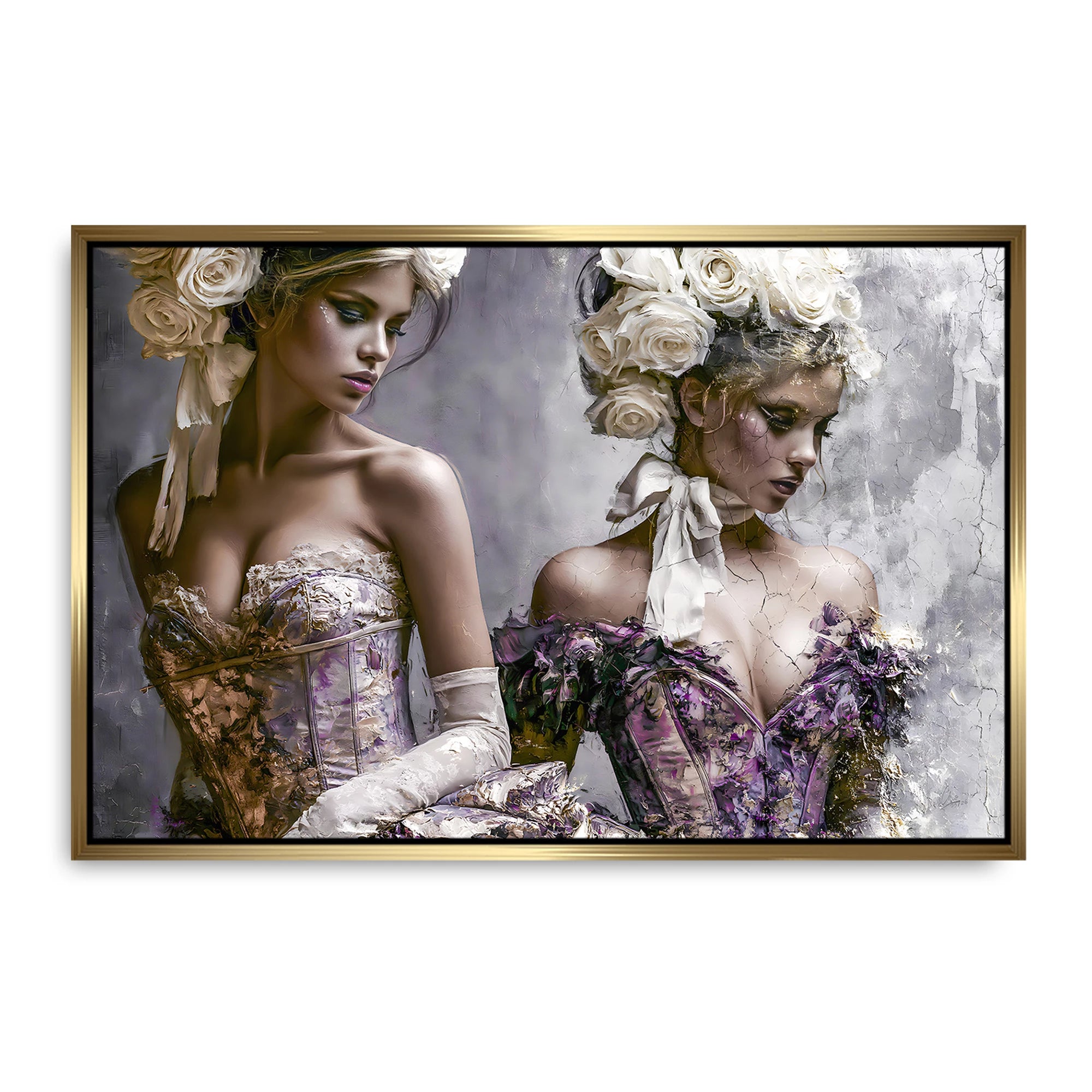 Rosen Duett Leinwand Bild