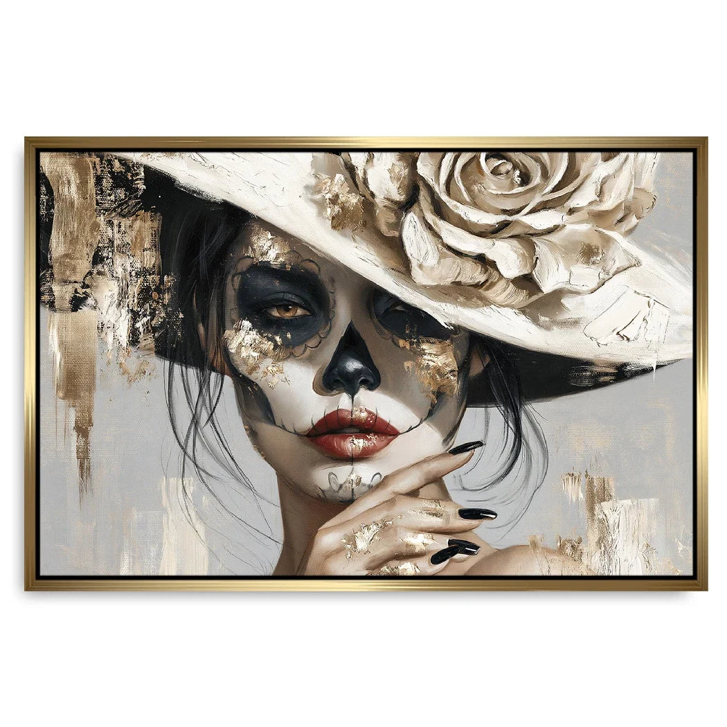 La Catrina Golden Rose Leinwand Bild