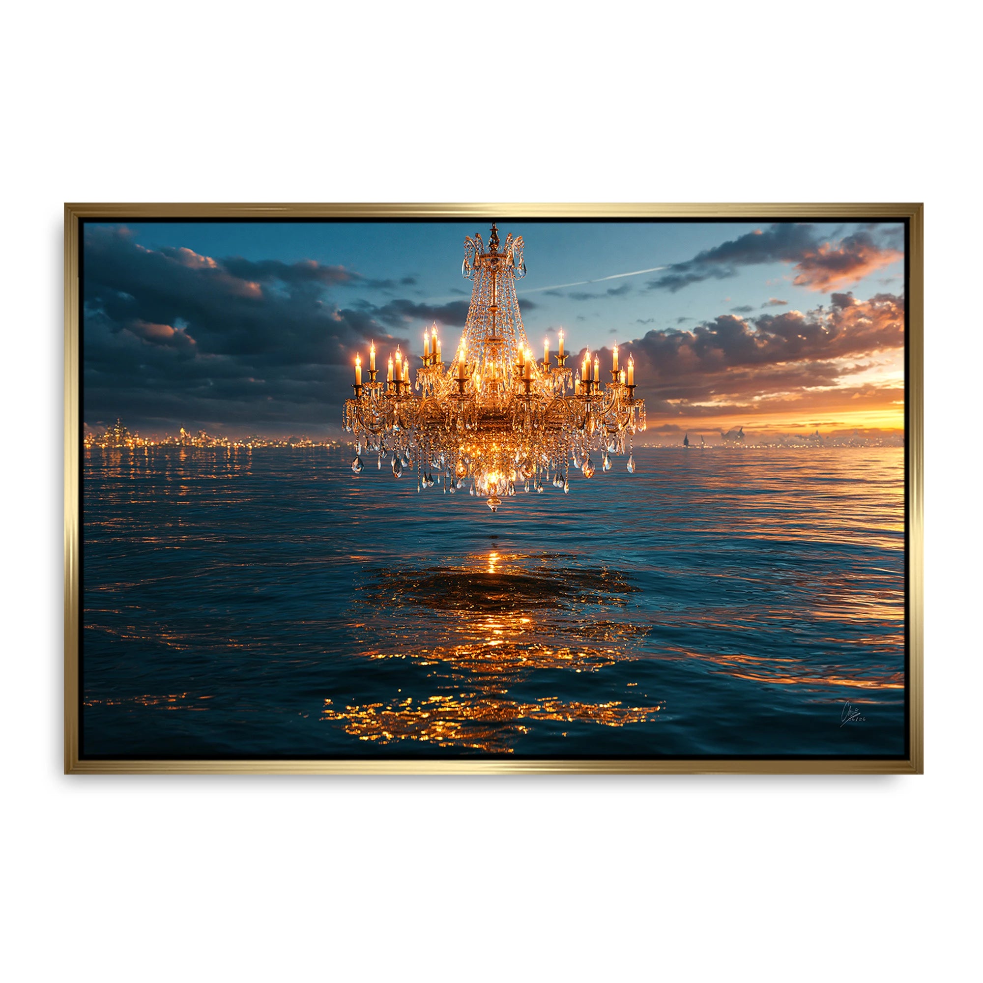 Kristall Meerblick Leinwand Bild
