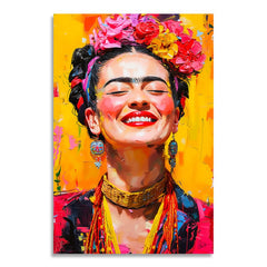 Frida Kahlo Lacht Alu Dibond Bild