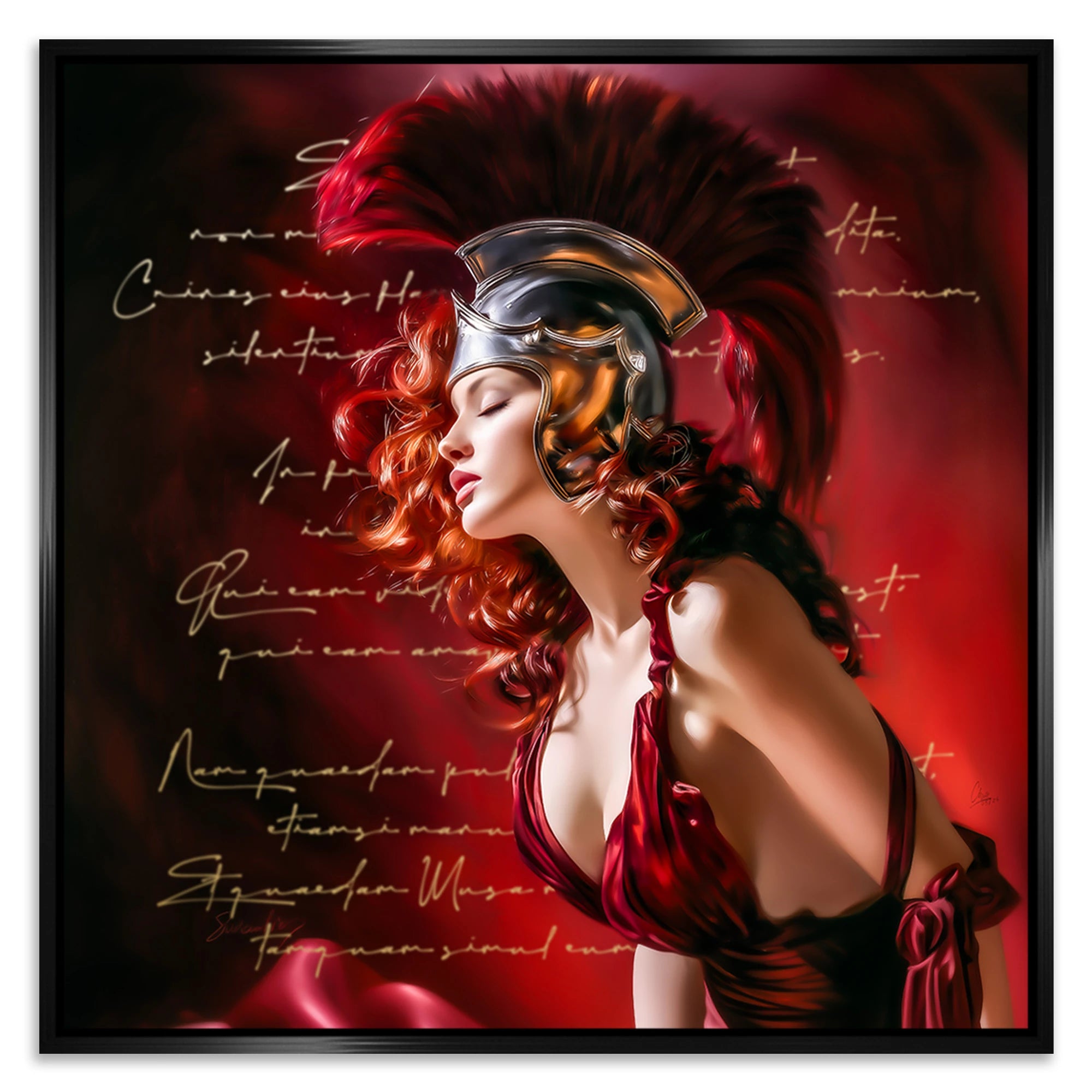Venus in Rot Leinwand Bild