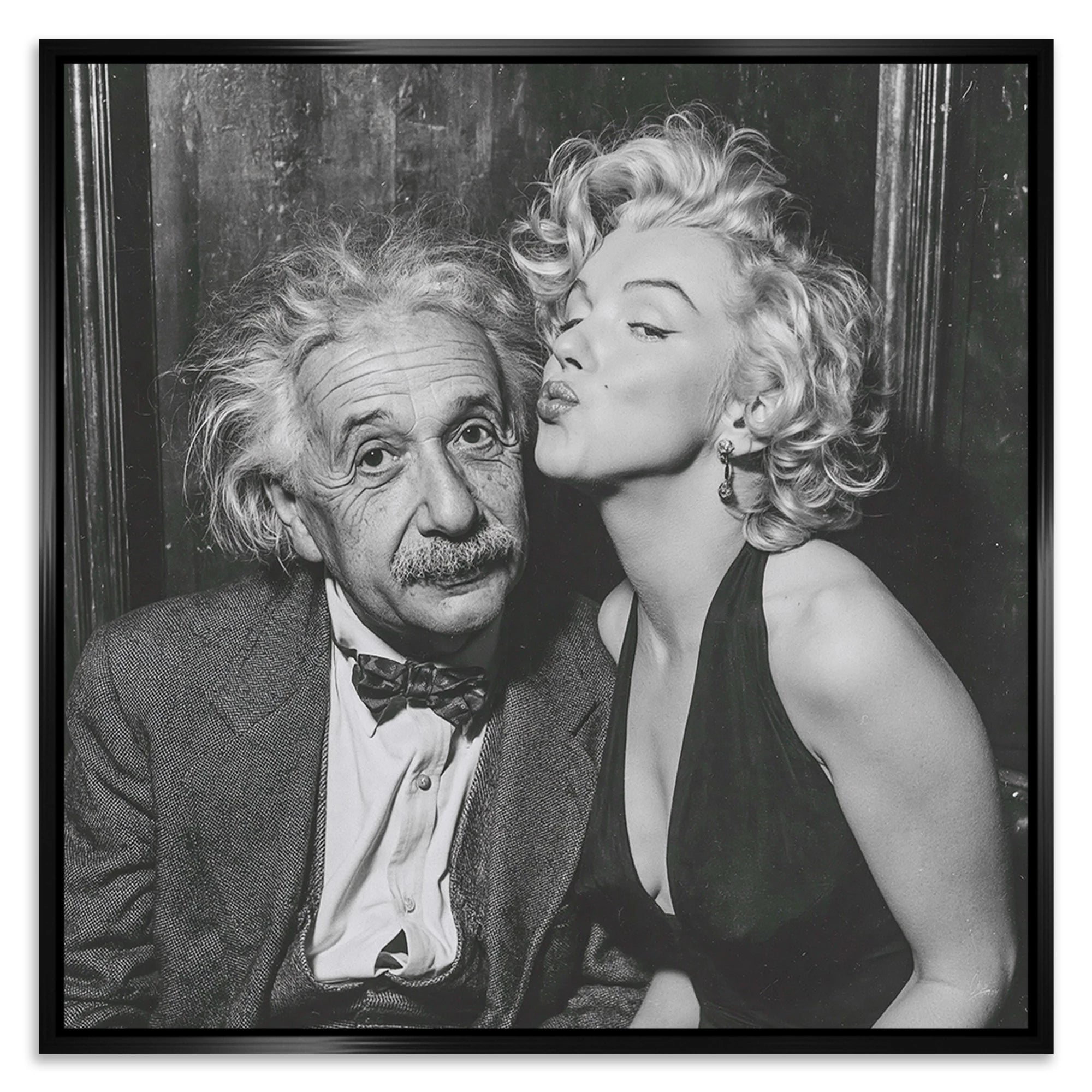 Einstein Monroe Secret Leinwand Bild