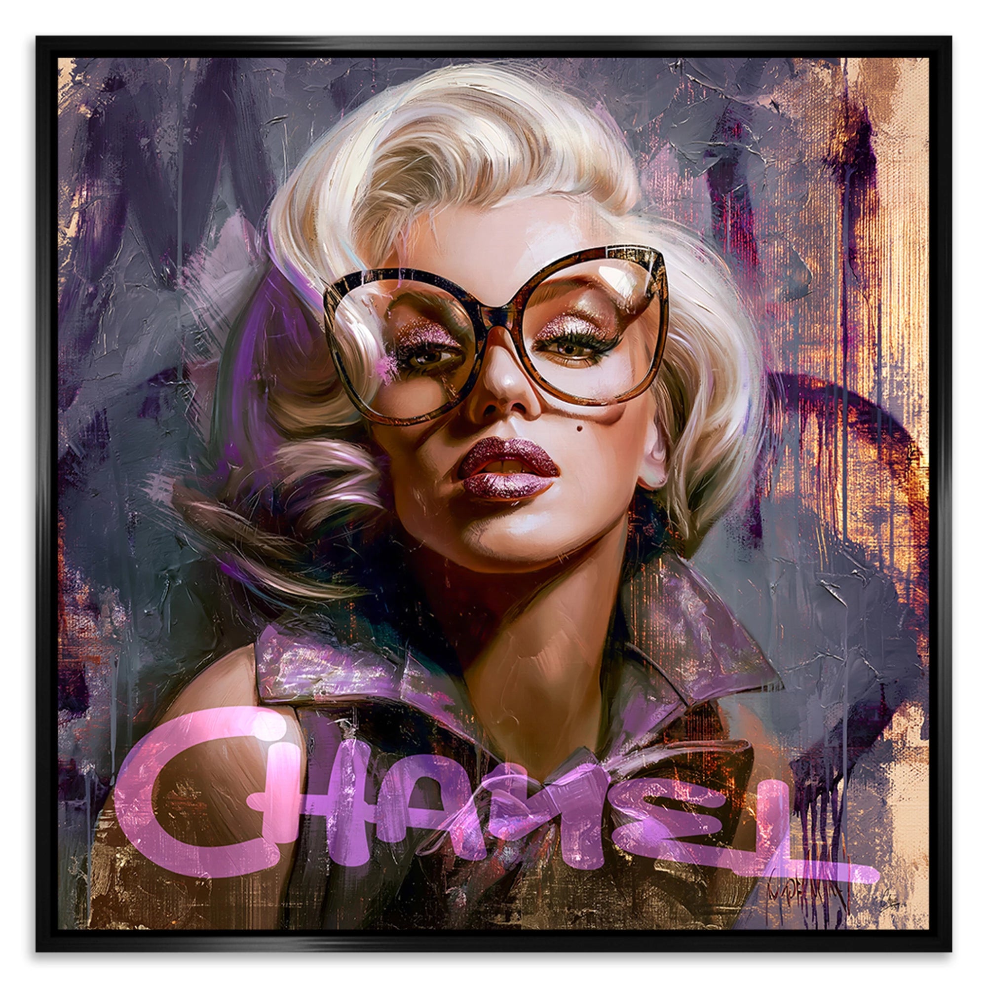 Monroe Chanel Chic Leinwand Bild