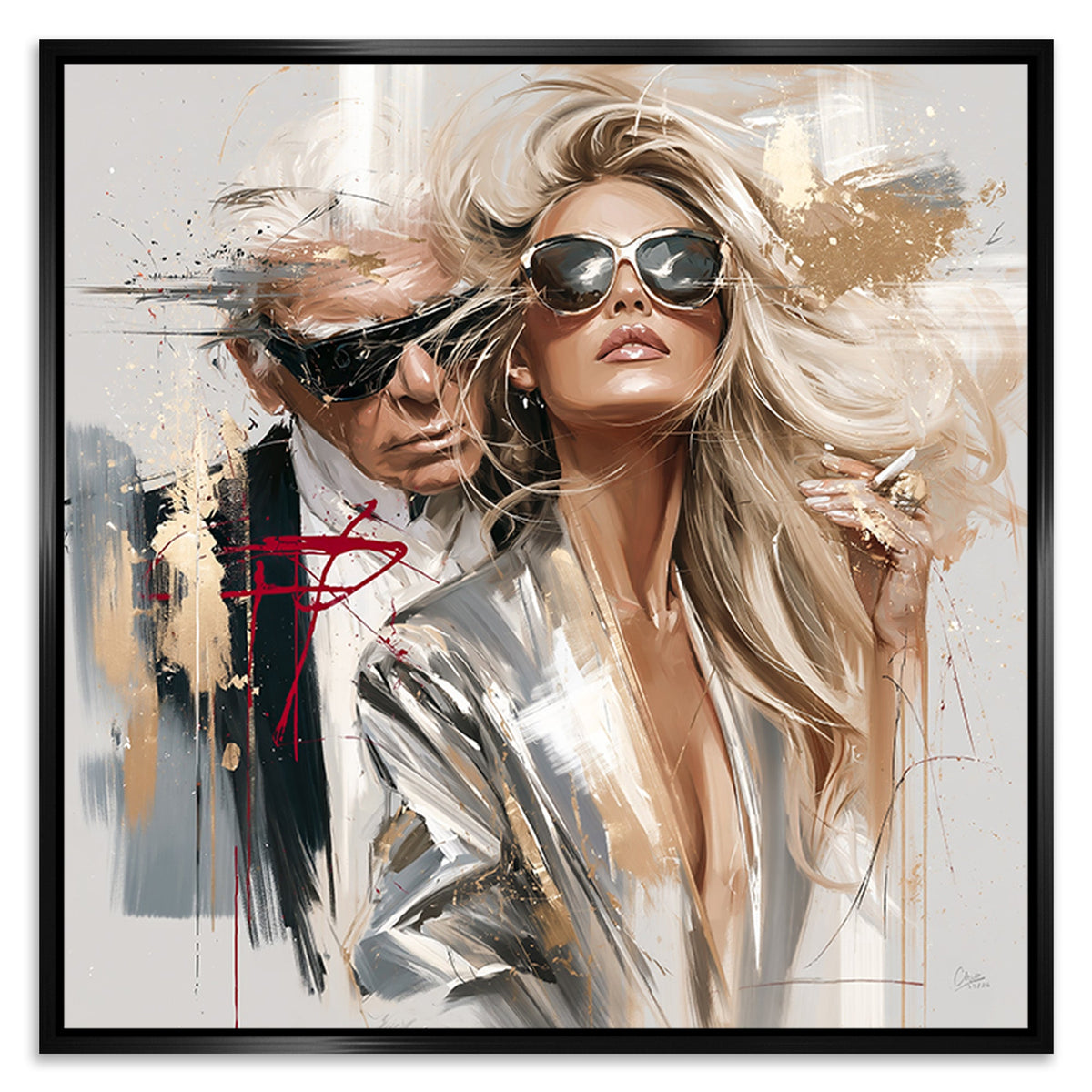 Karl Lagerfeld Catwalk Leinwand Bild