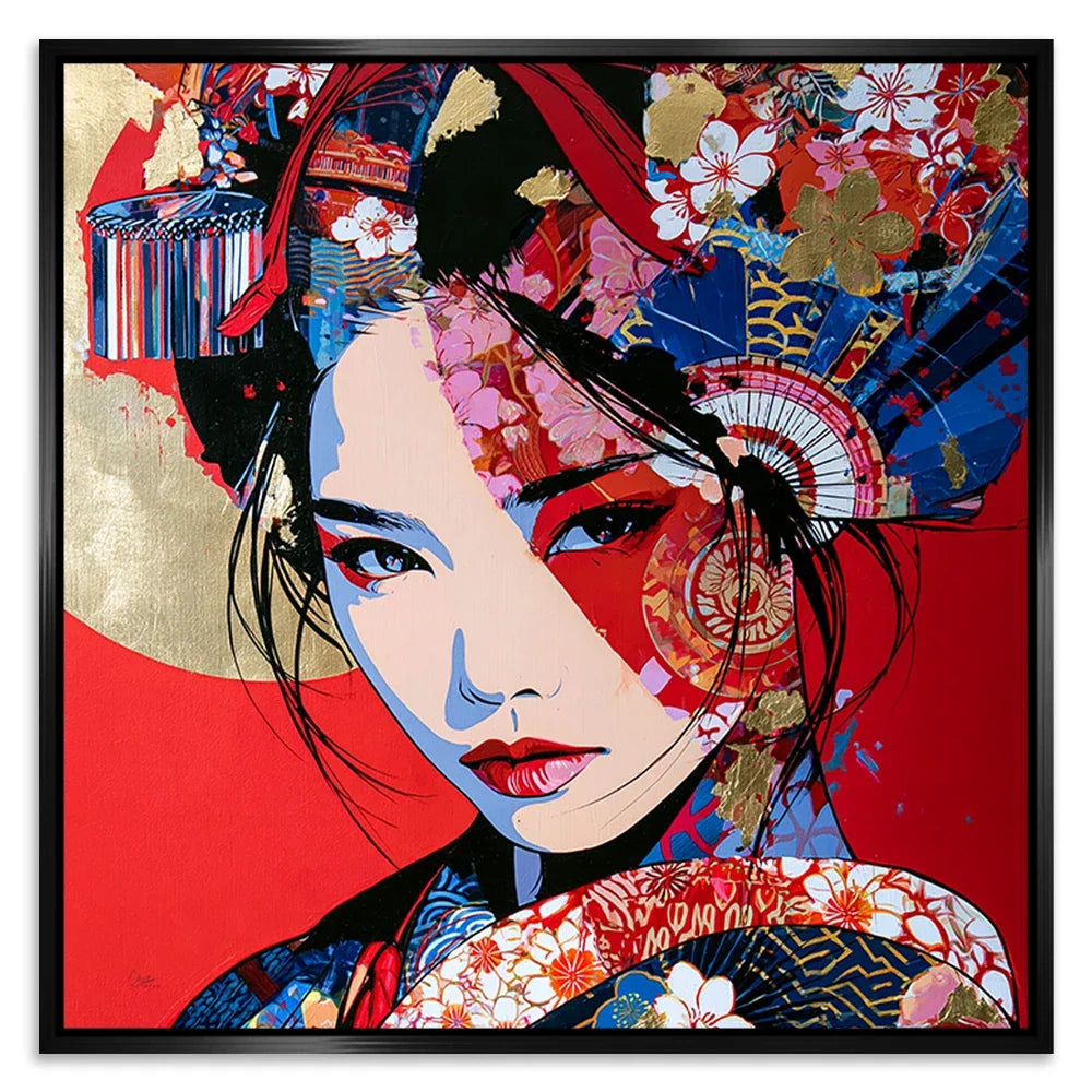 Geisha Rouge Leinwand Bild