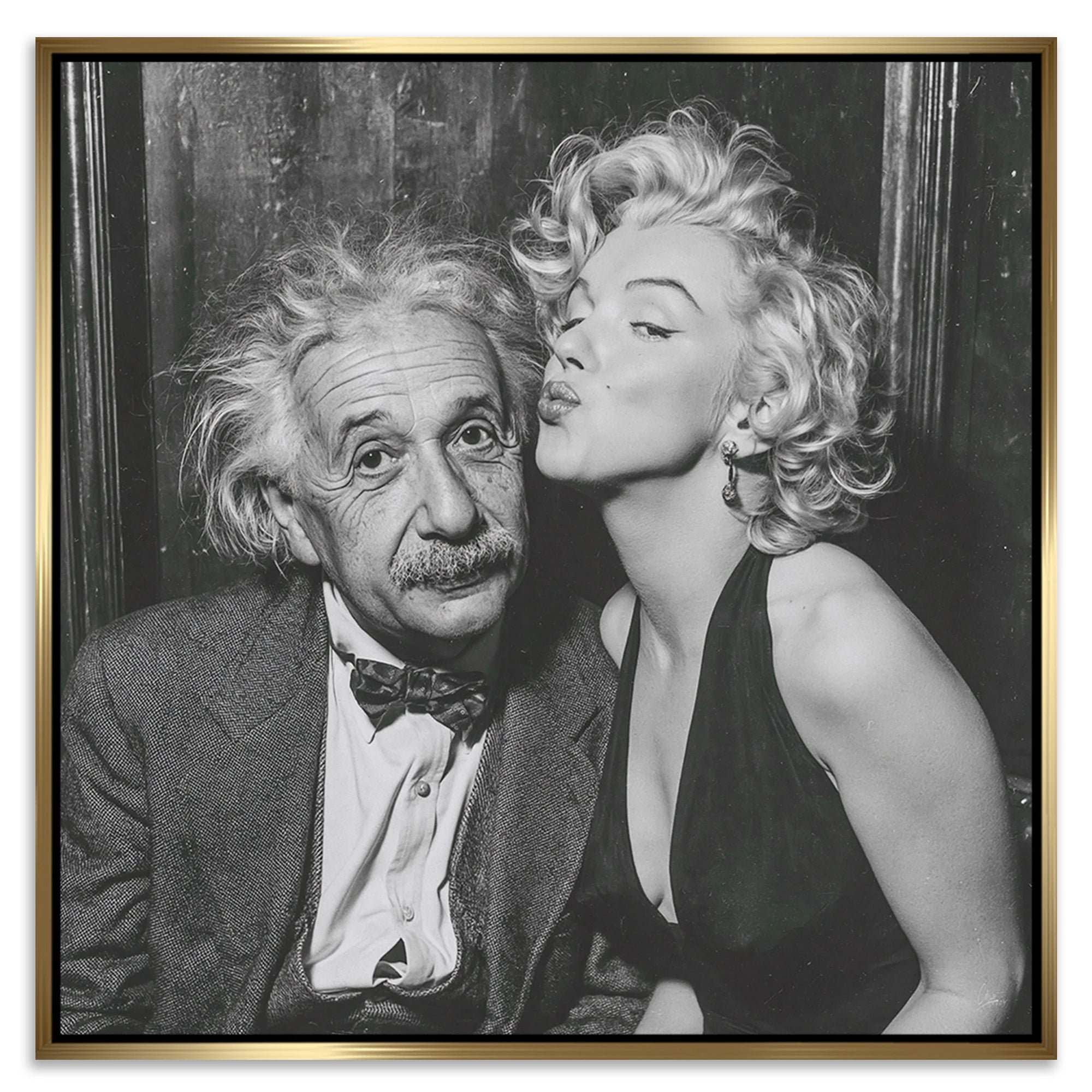 Einstein Monroe Secret Leinwand Bild