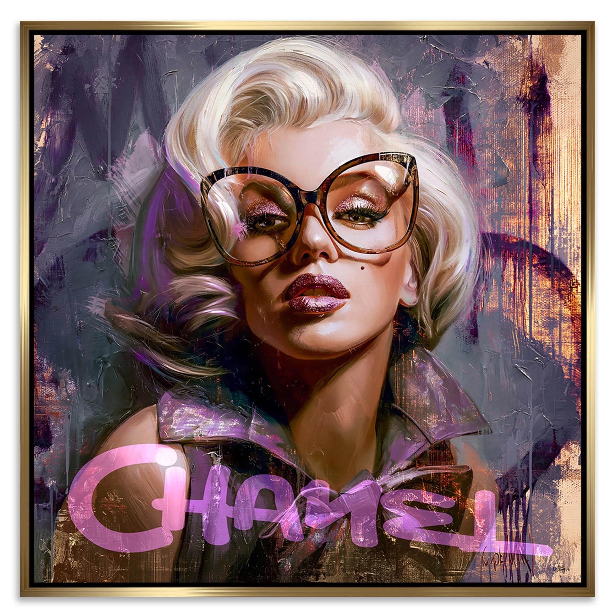 Monroe Chanel Chic Leinwand Bild
