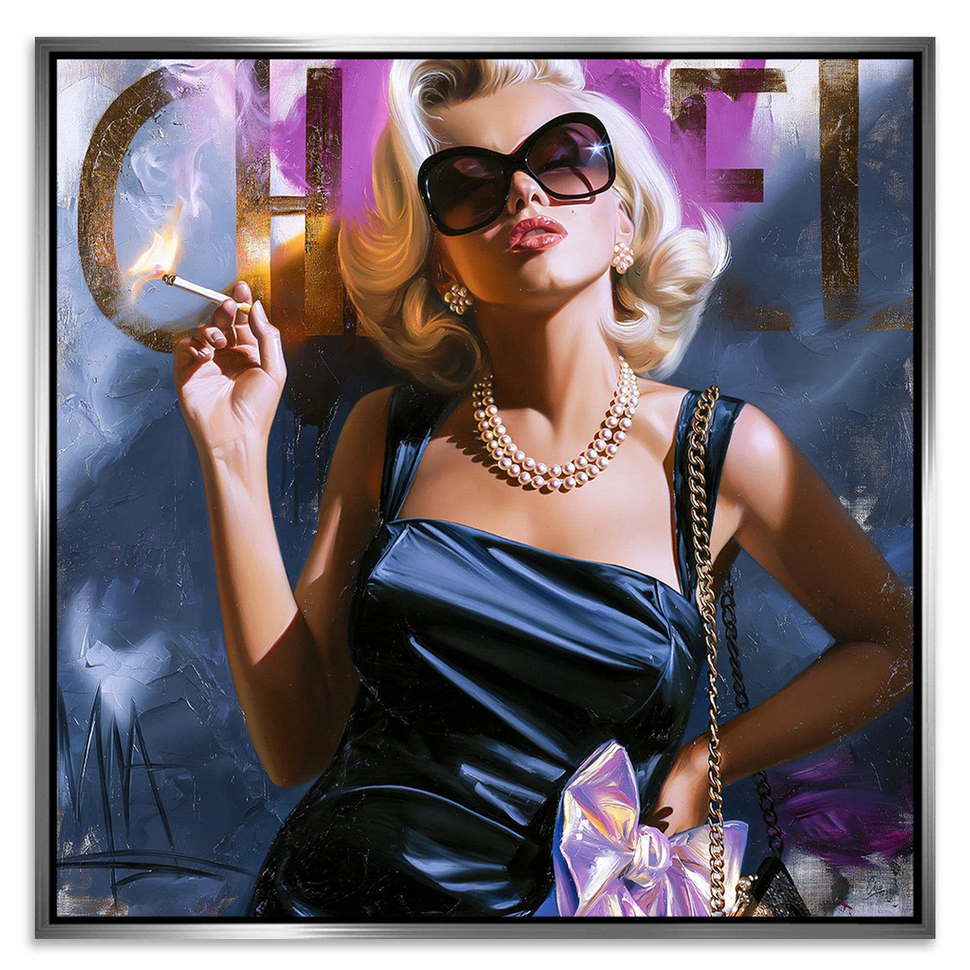 Marilyn Monroe Smoke Leinwand Bild