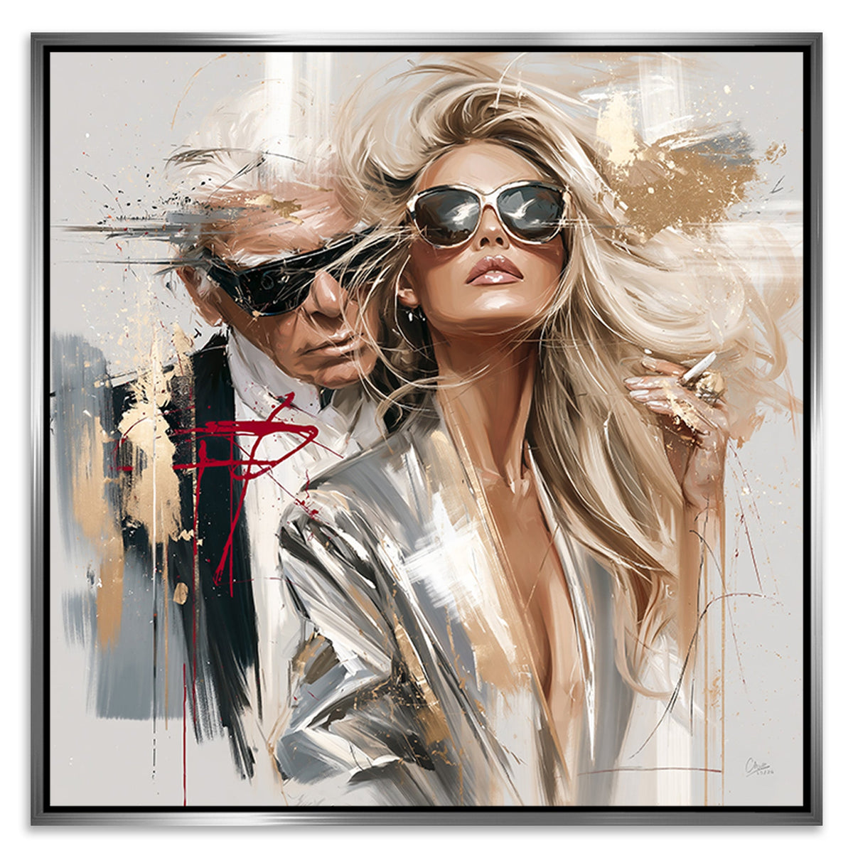 Karl Lagerfeld Catwalk Leinwand Bild
