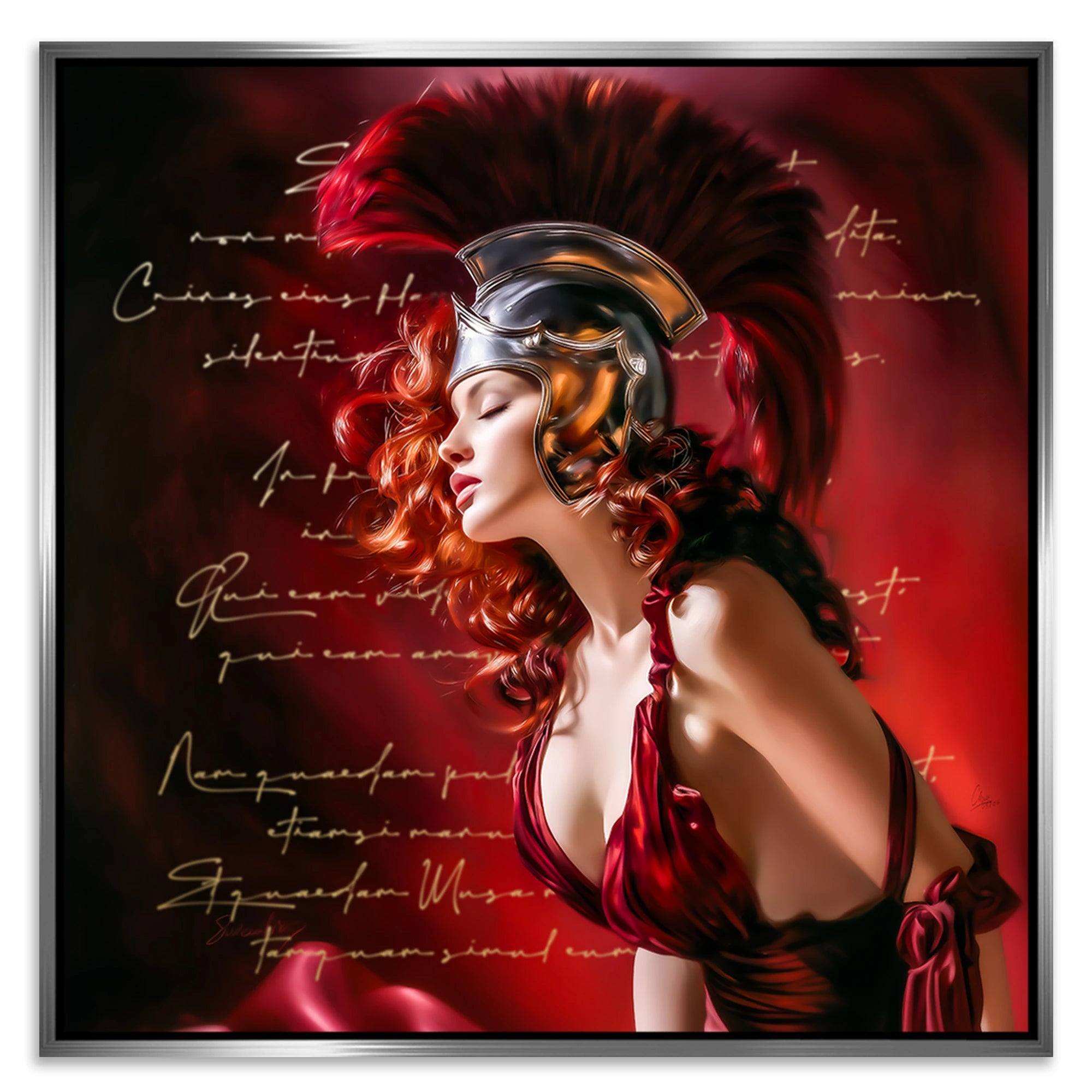 Venus in Rot Leinwand Bild