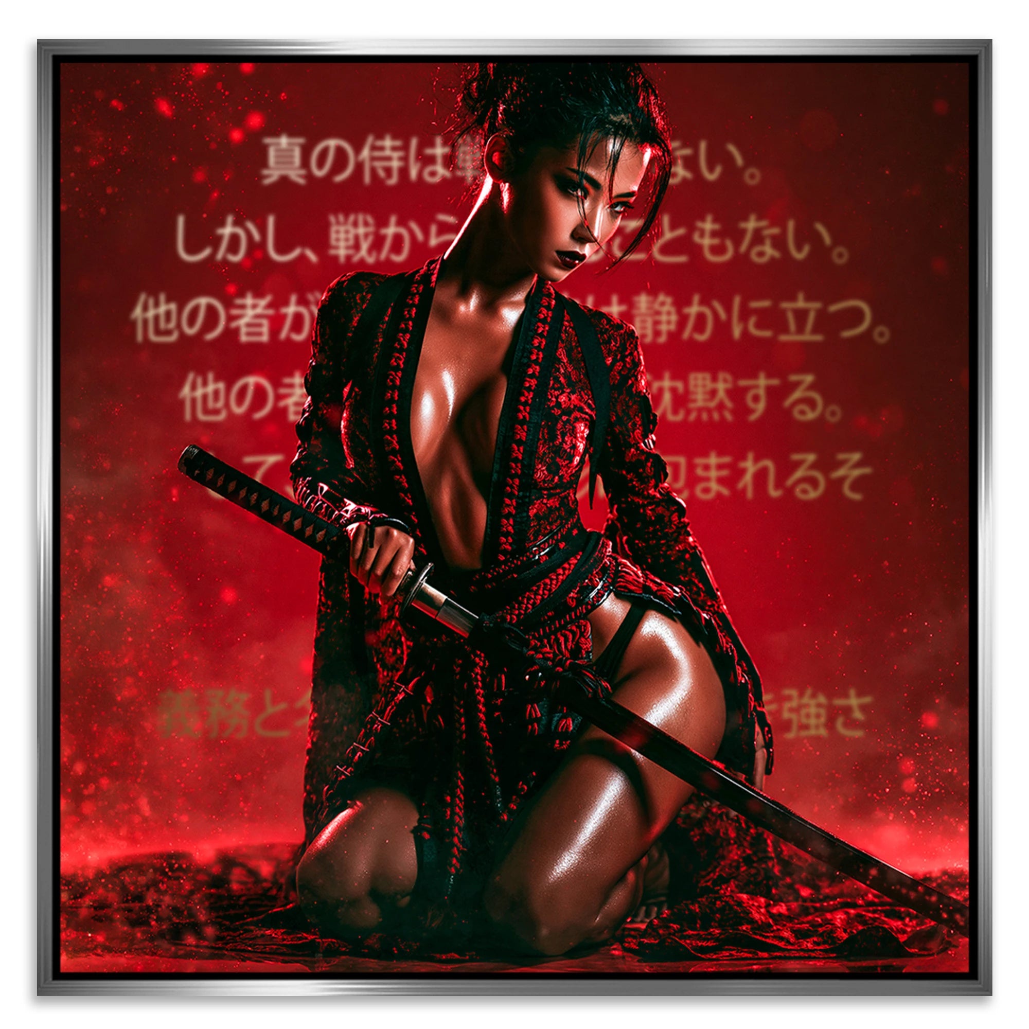 Samurai Rouge Leinwand Bild