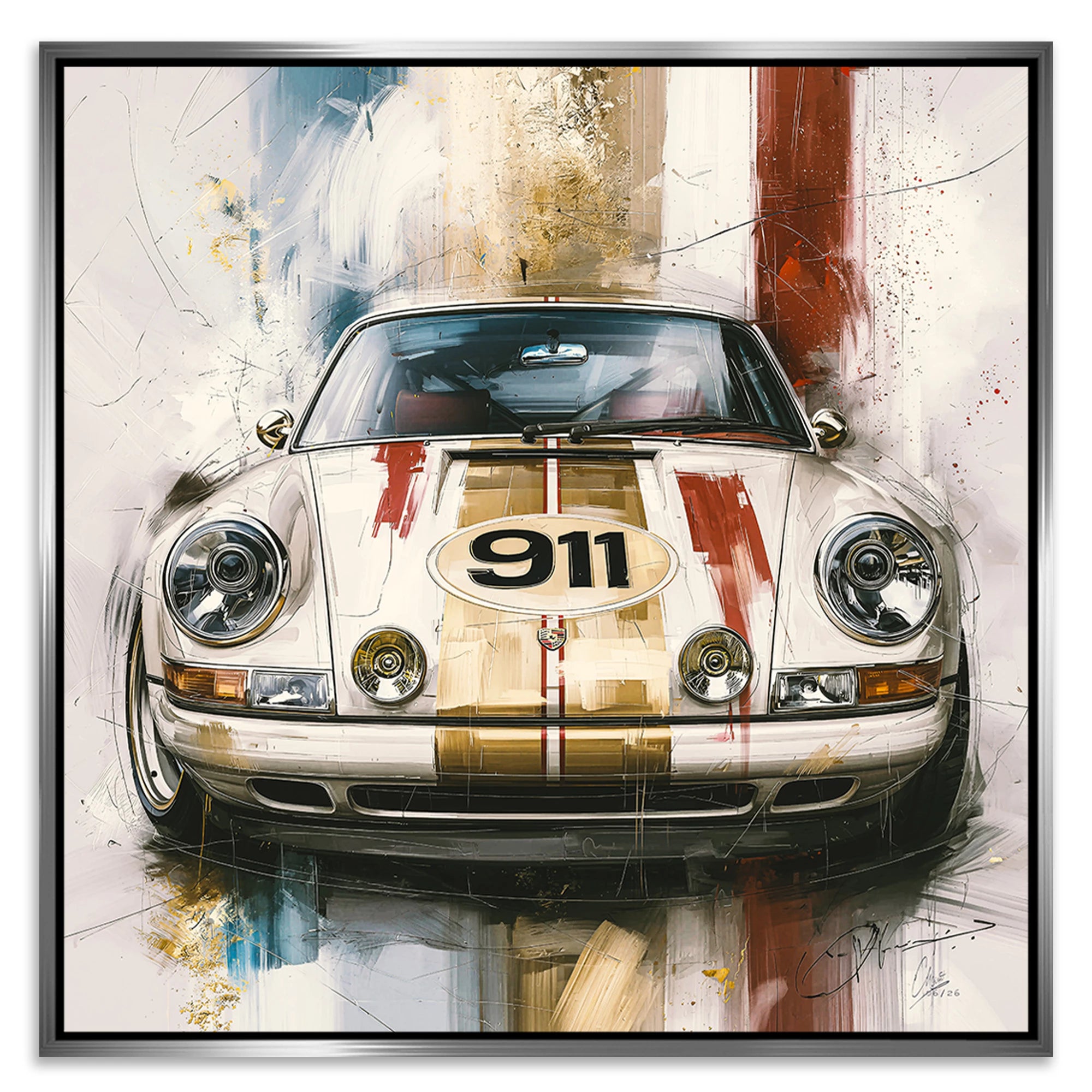Porsche 911 Racing Leinwand Bild