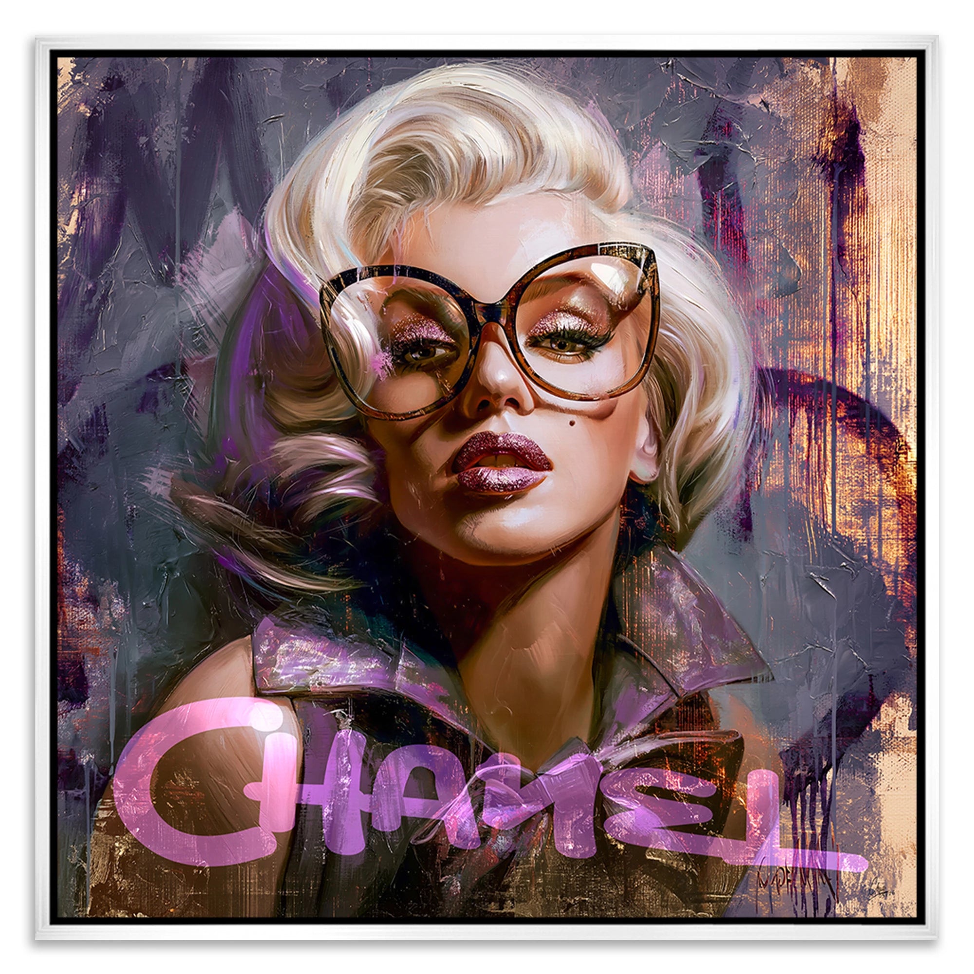 Monroe Chanel Chic Leinwand Bild