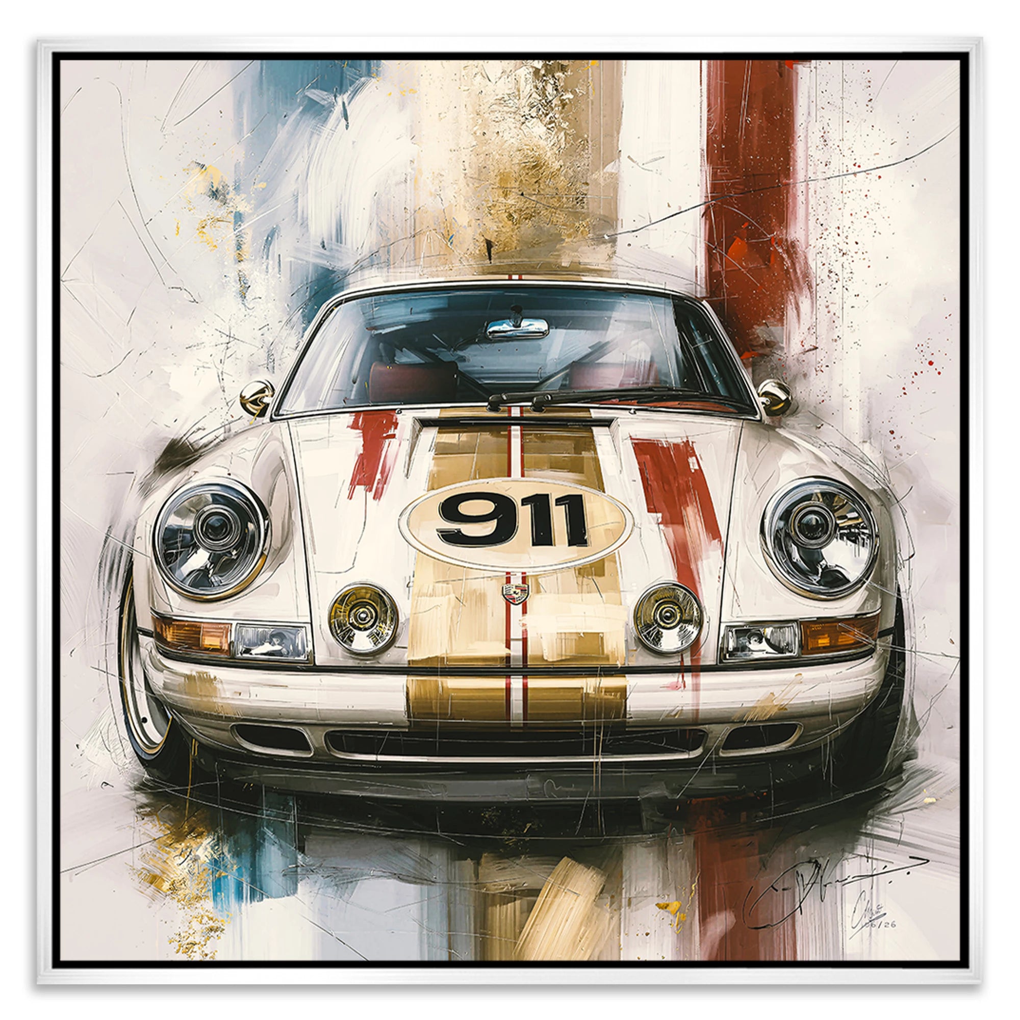 Porsche 911 Racing Leinwand Bild