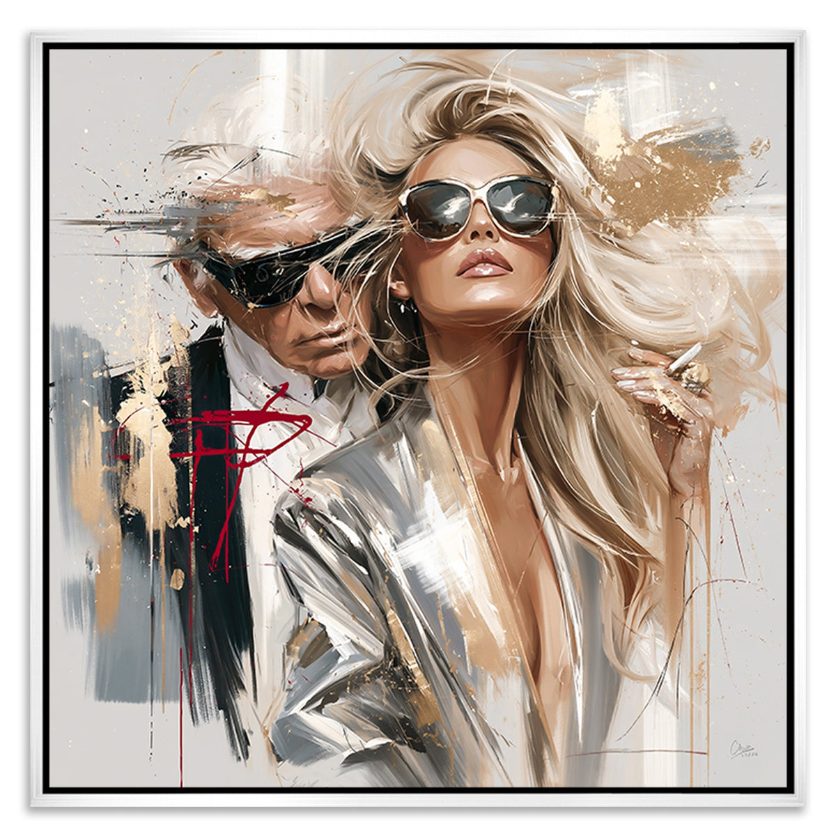 Karl Lagerfeld Catwalk Leinwand Bild