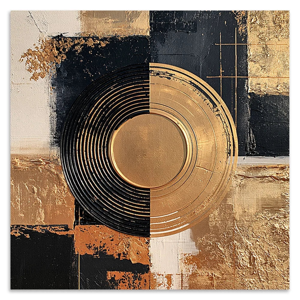 Golden Circlel Leinwand Bild