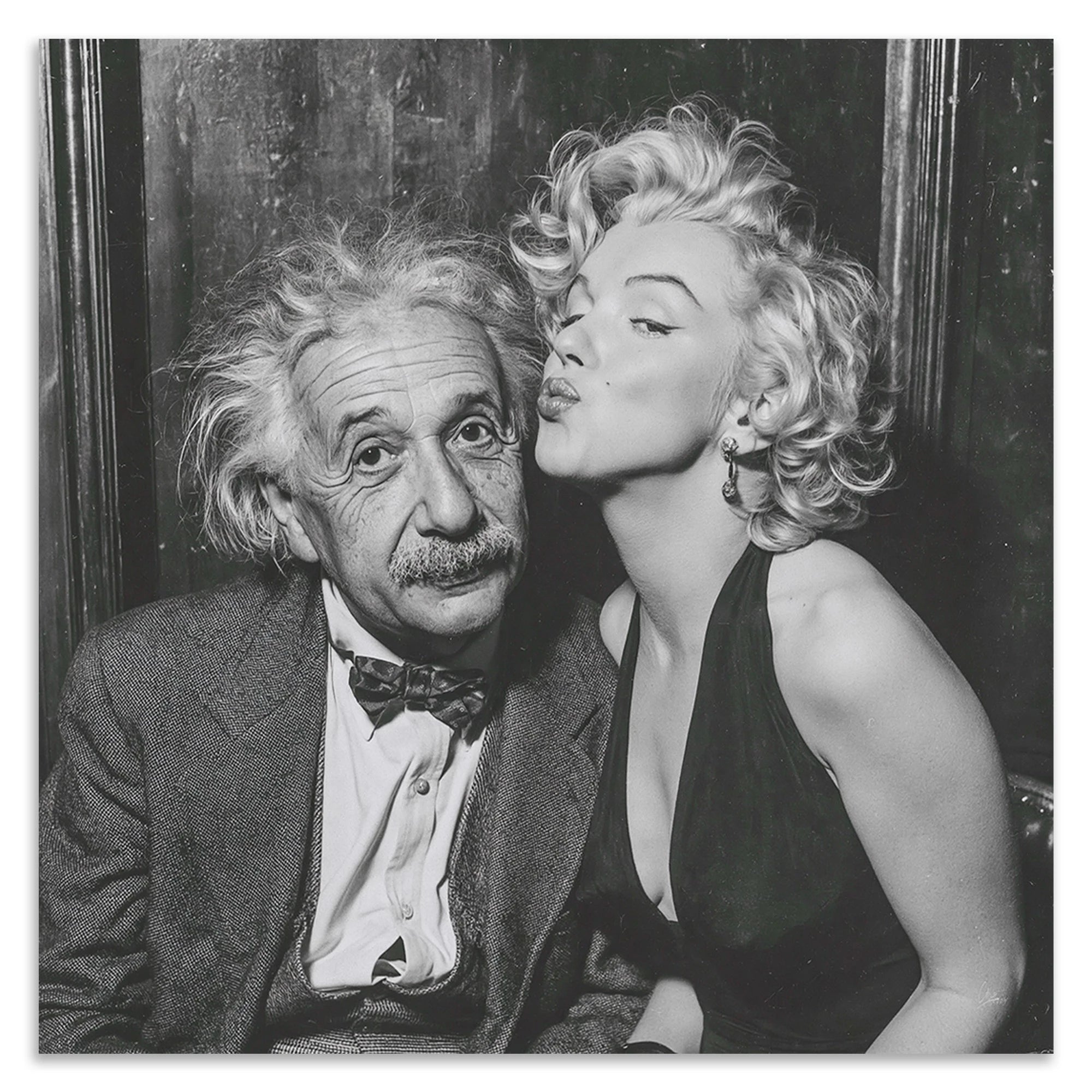Einstein Monroe Secret Leinwand Bild