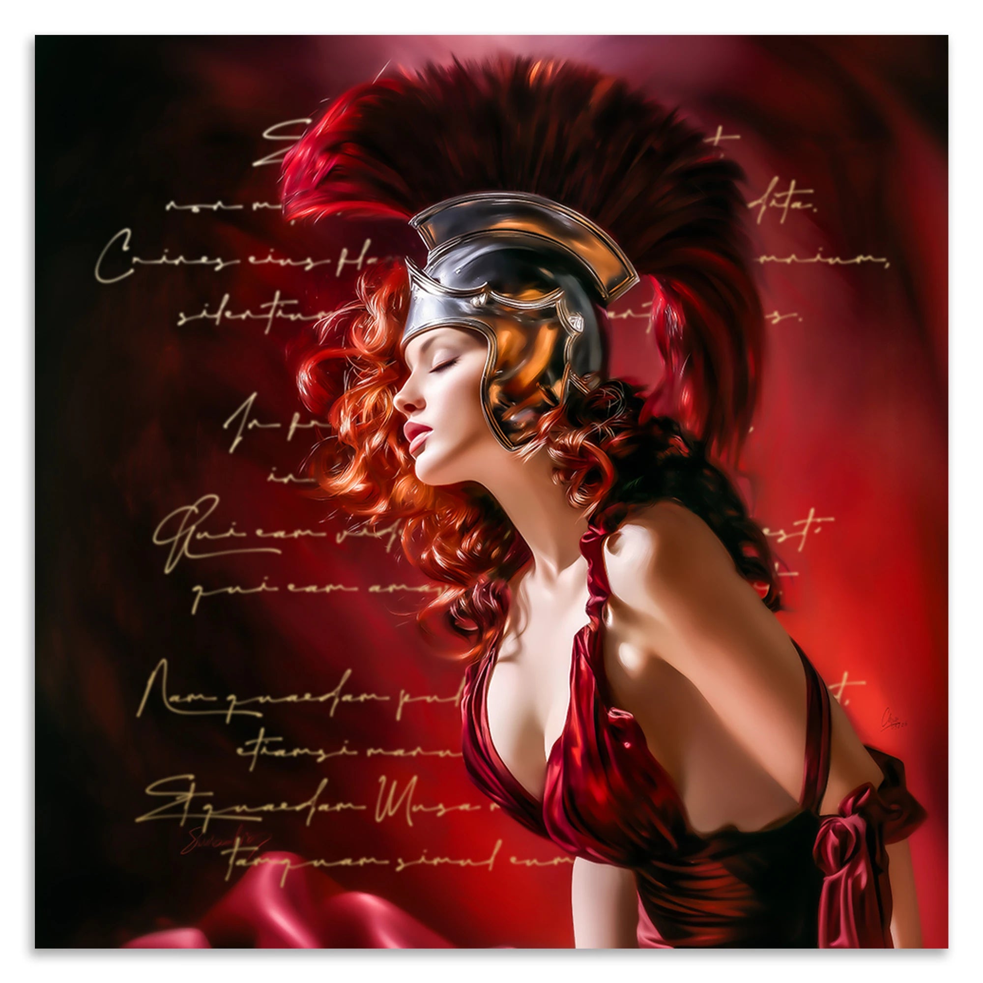 Venus in Rot Leinwand Bild