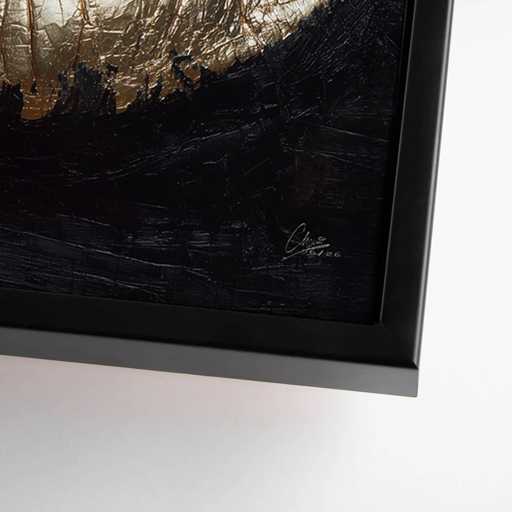 Goldene Lippen Leinwand Bild