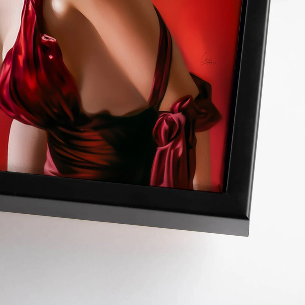 Römerin in Rot Leinwand Bild
