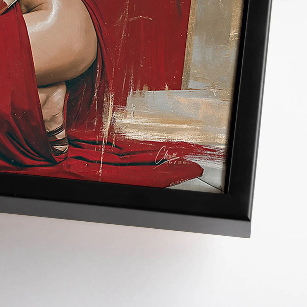 Goldene Gladiatorin Leinwand Bild