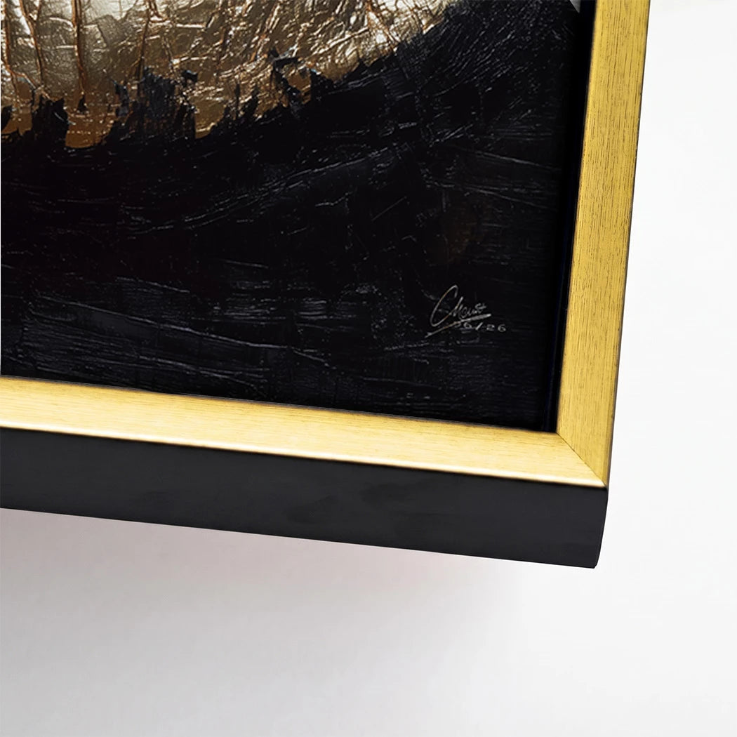 Goldene Lippen Leinwand Bild