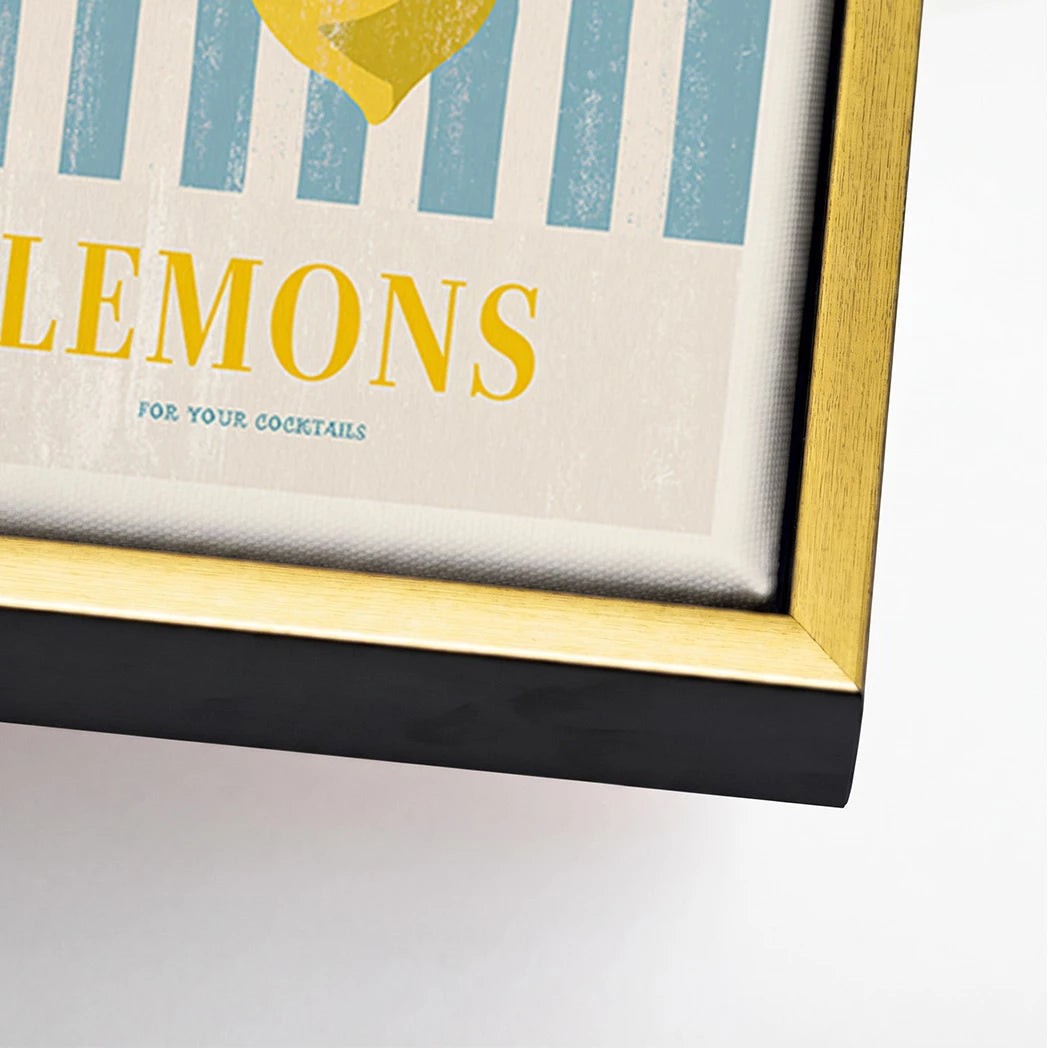Lemons Cocktail Leinwand Bild