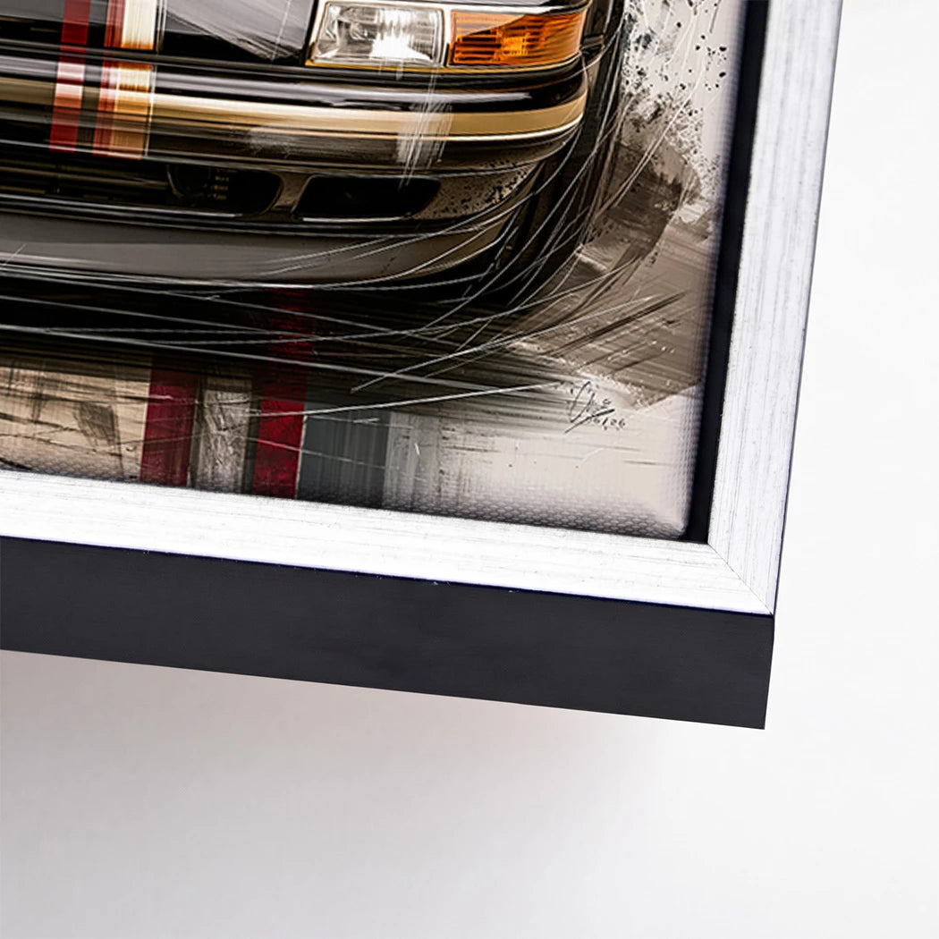 Porsche 911 Black Line Leinwand Bild