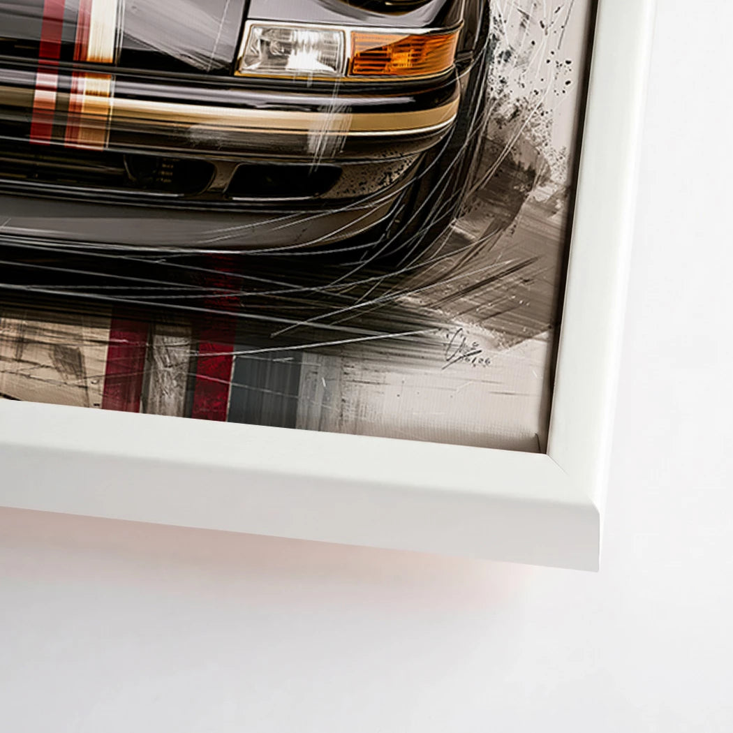 Porsche 911 Black Line Leinwand Bild
