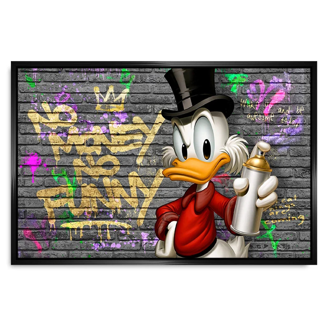 Dagobert Duck Street Money Leinwand Bild