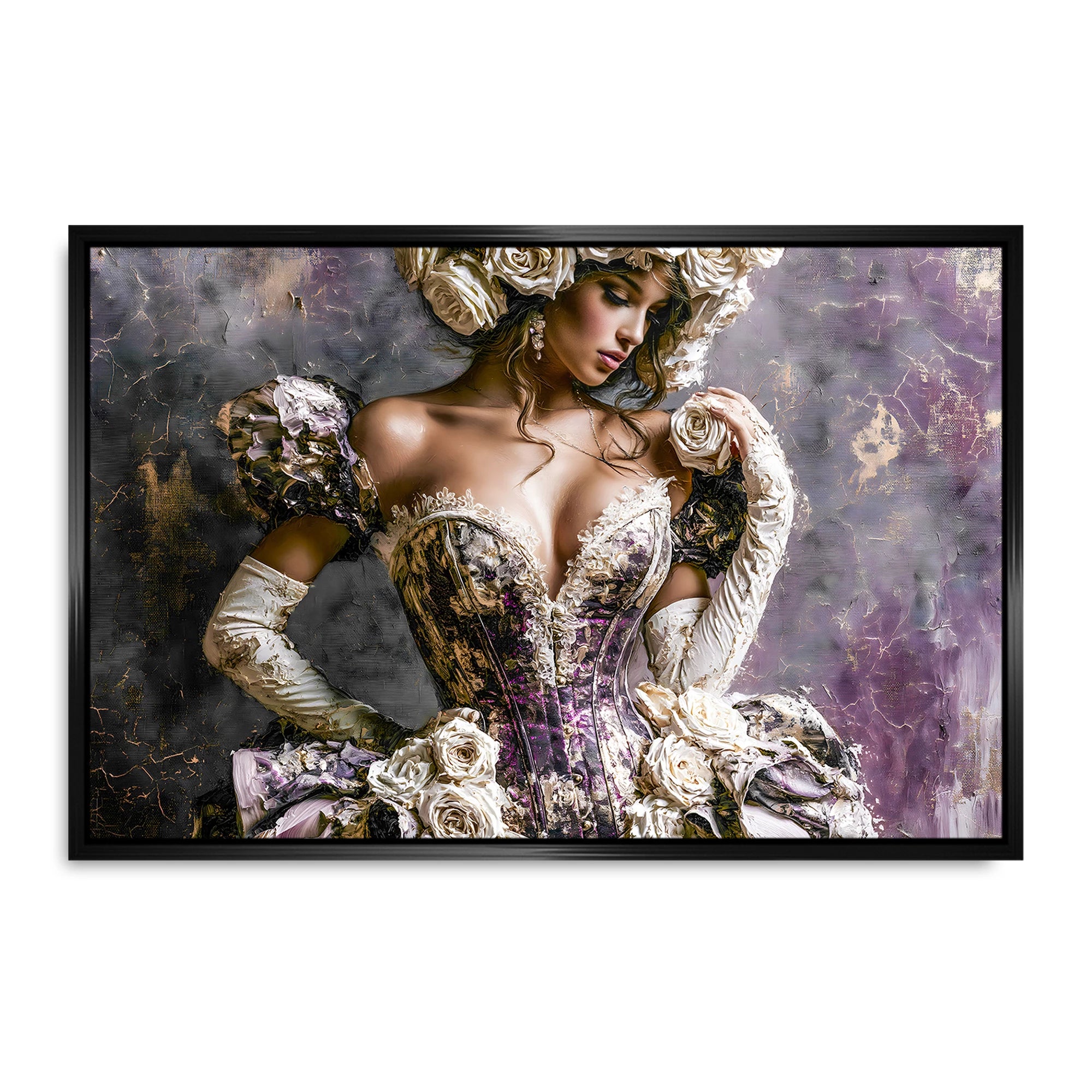 Blüten Couture Leinwand Bild