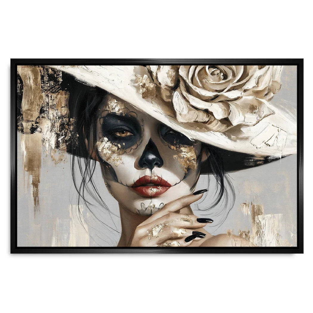 La Catrina Golden Rose Leinwand Bild
