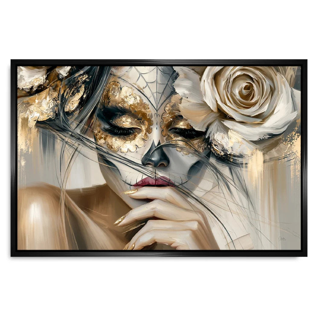 La Catrina Golden Silence Leinwand Bild