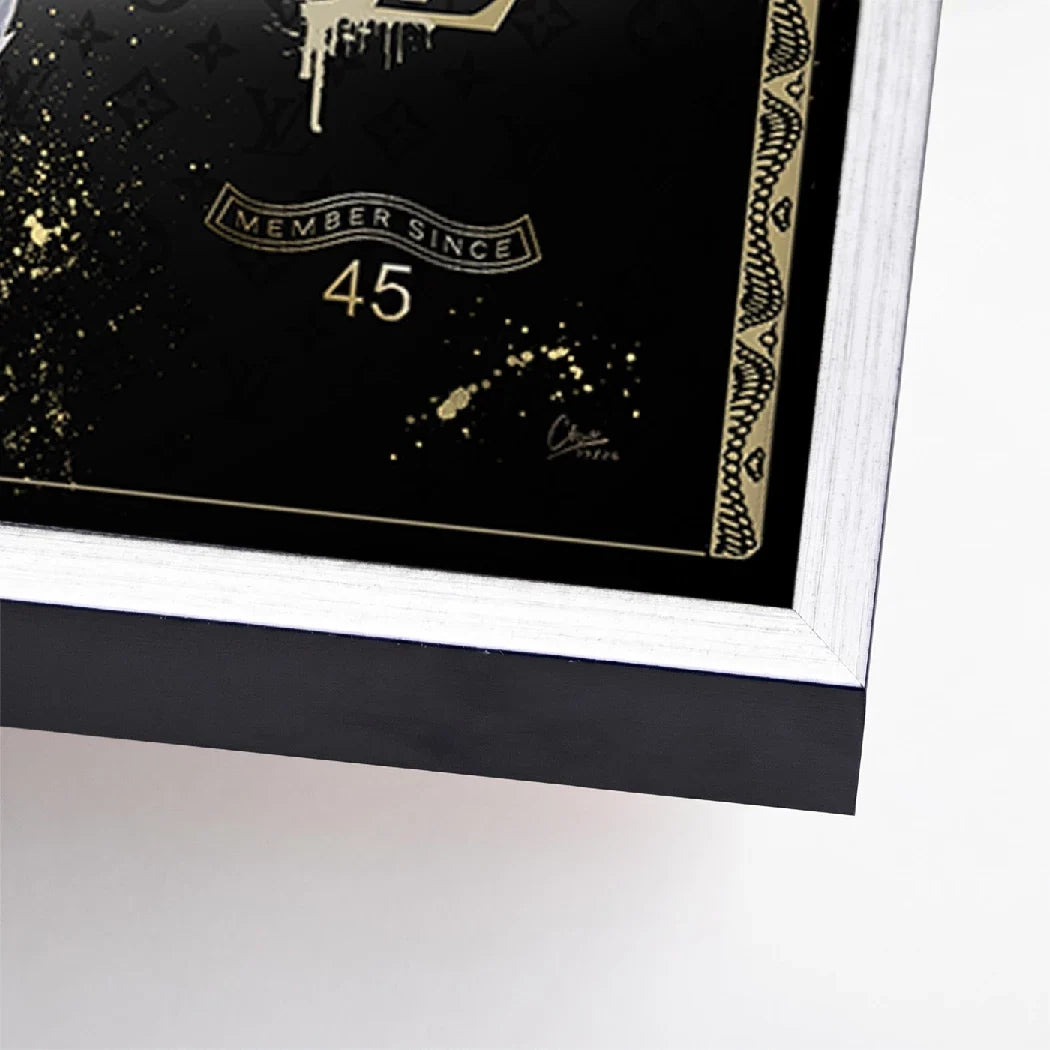Dagobert Duck Black Amex Leinwand Bild