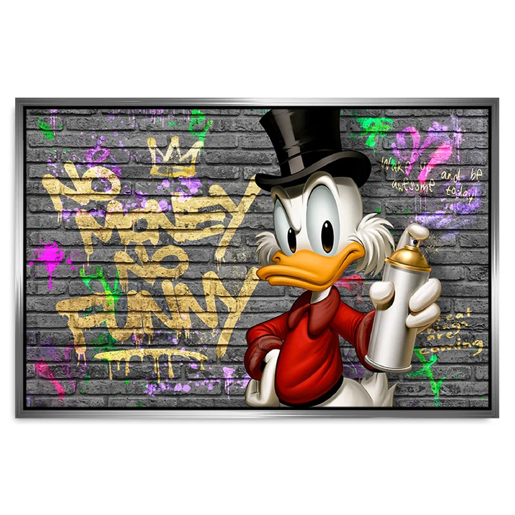 Dagobert Duck Street Money Leinwand Bild
