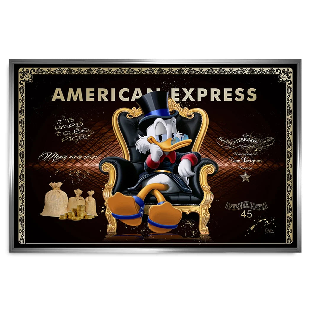 Dagobert Duck Goldrausch Leinwand Bild