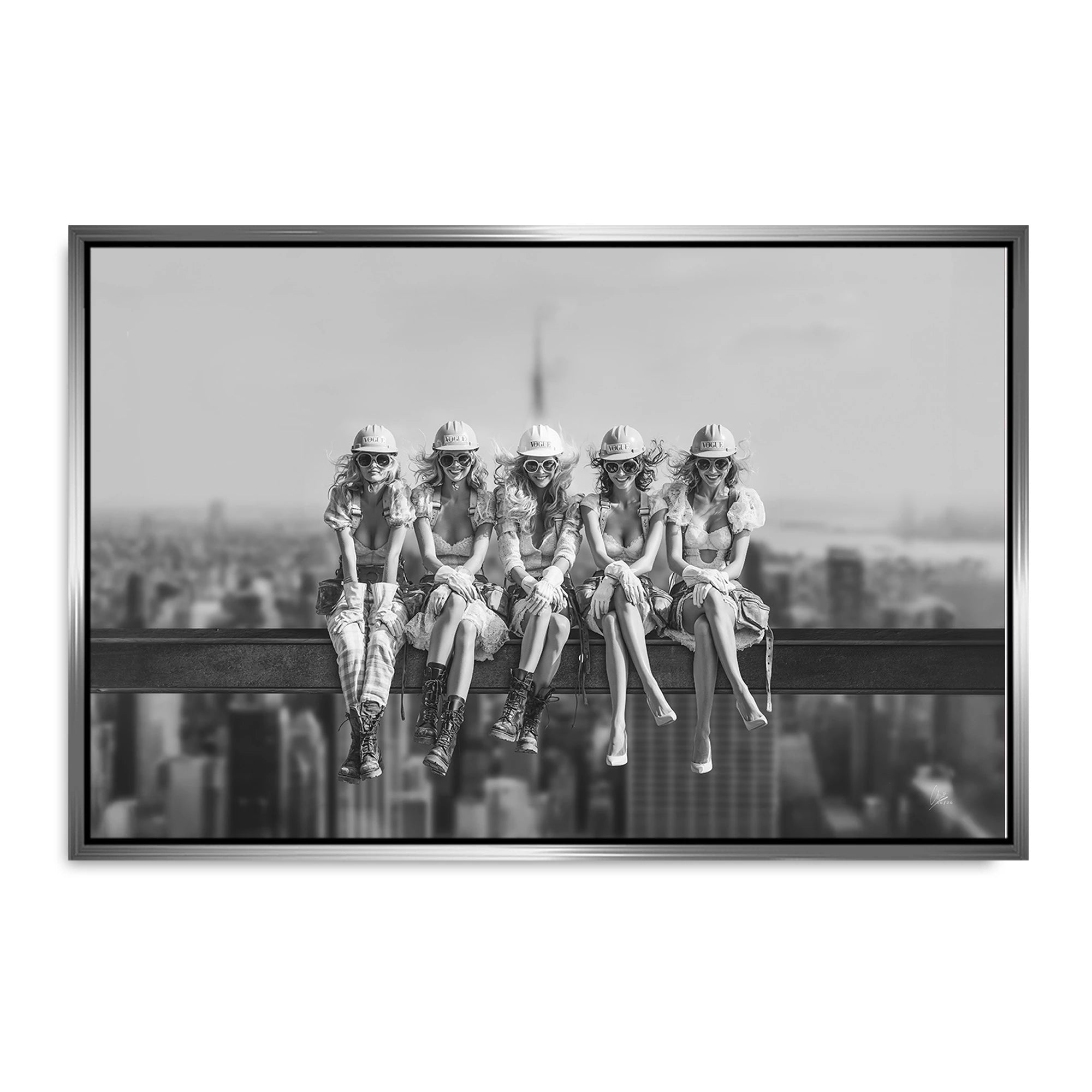 Skyline Girls Leinwand Bild