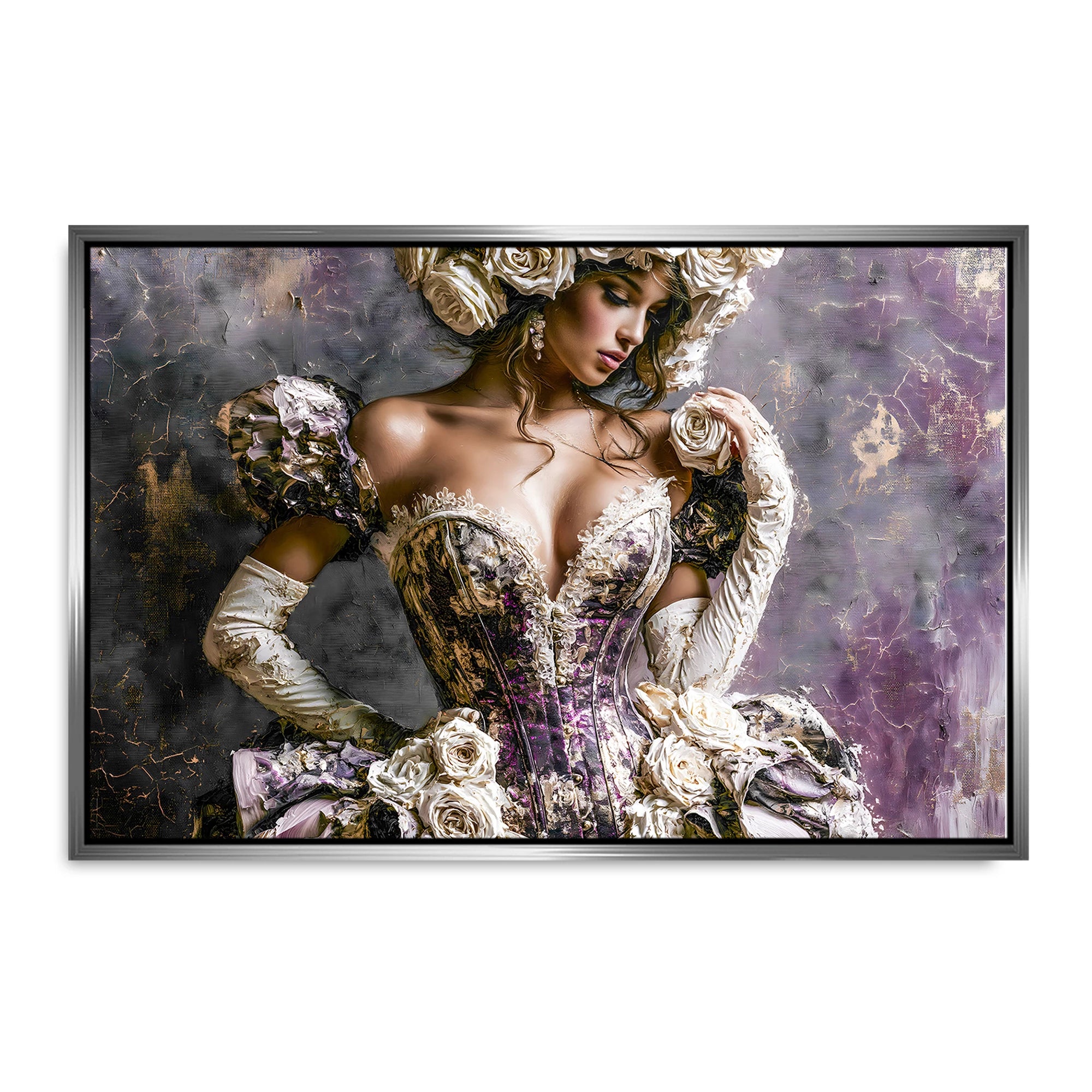 Blüten Couture Leinwand Bild