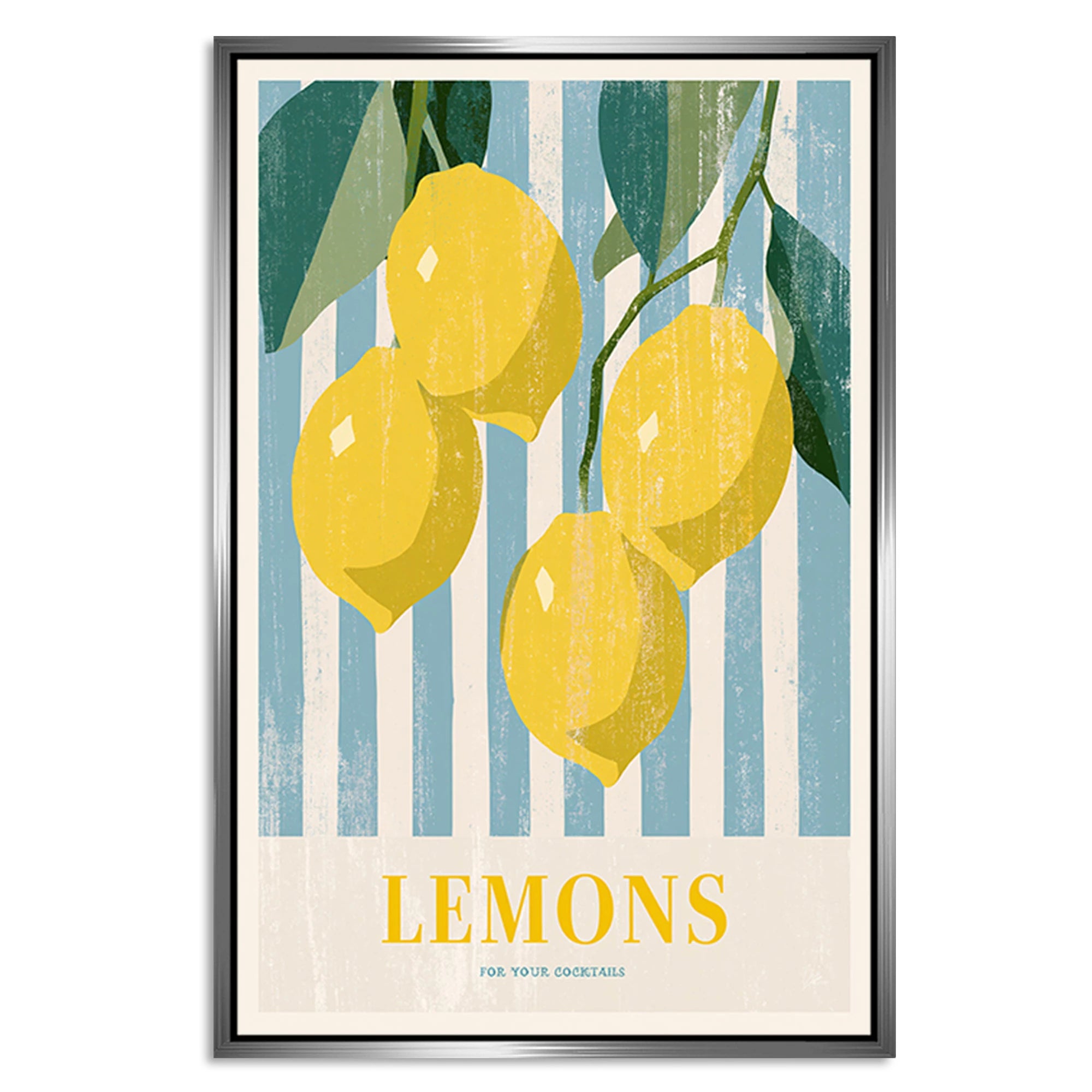Lemons Cocktail Leinwand Bild