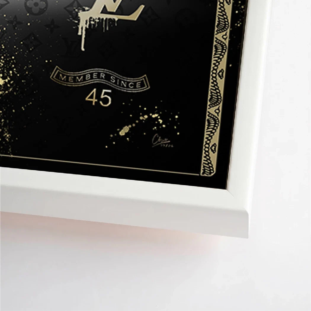 Dagobert Duck Black Amex Leinwand Bild