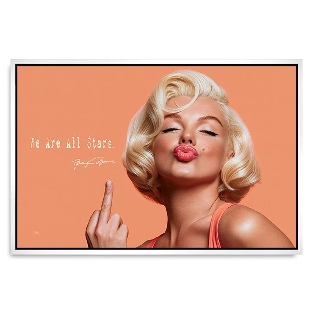 Marilyn Monroe Star Kiss Leinwand Bild