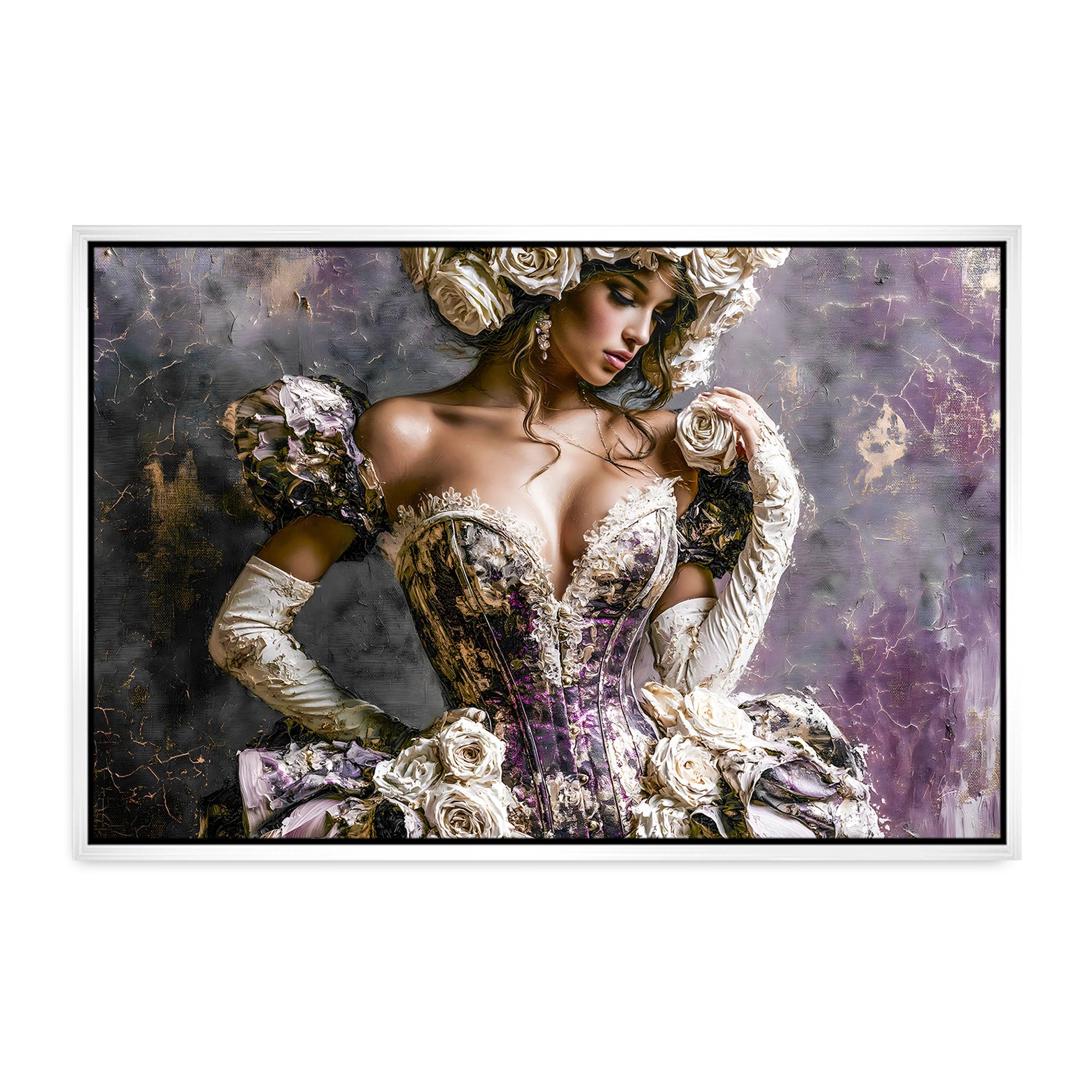 Blüten Couture Leinwand Bild