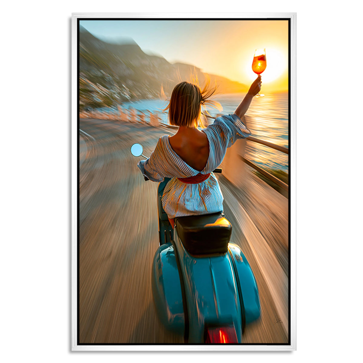 Vespa Dolce Vita Leinwand Bild