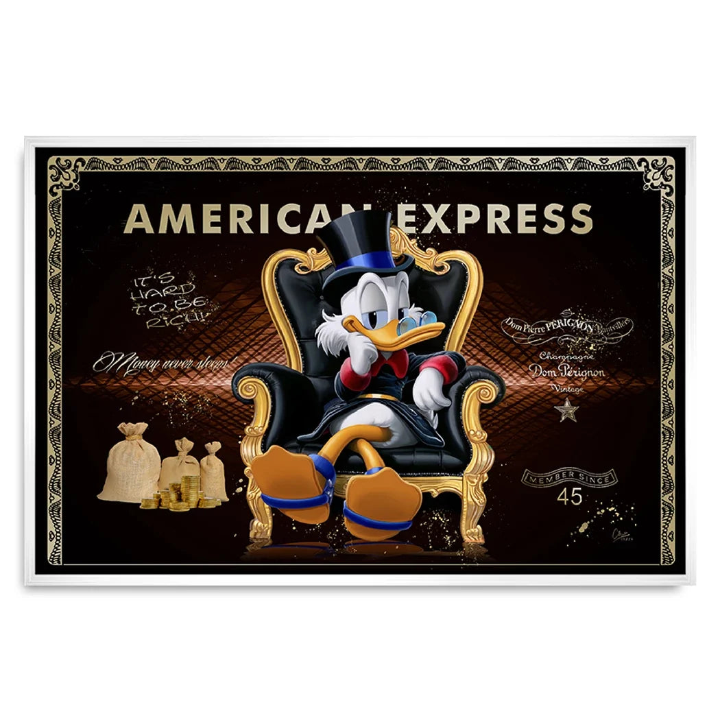 Dagobert Duck Goldrausch Leinwand Bild