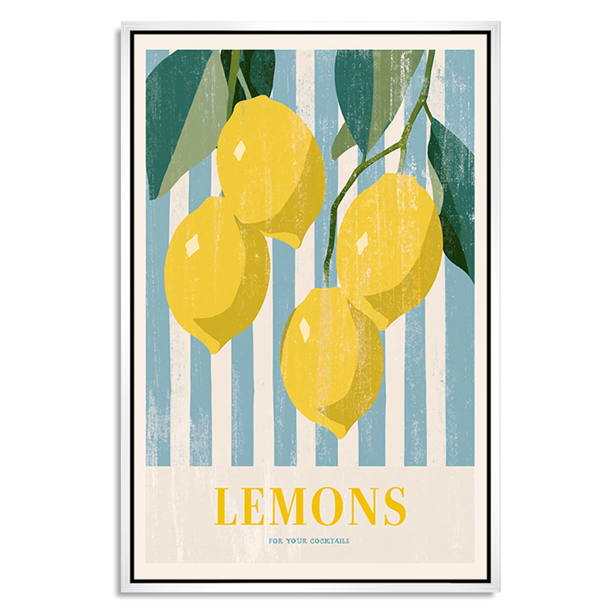 Lemons Cocktail Leinwand Bild