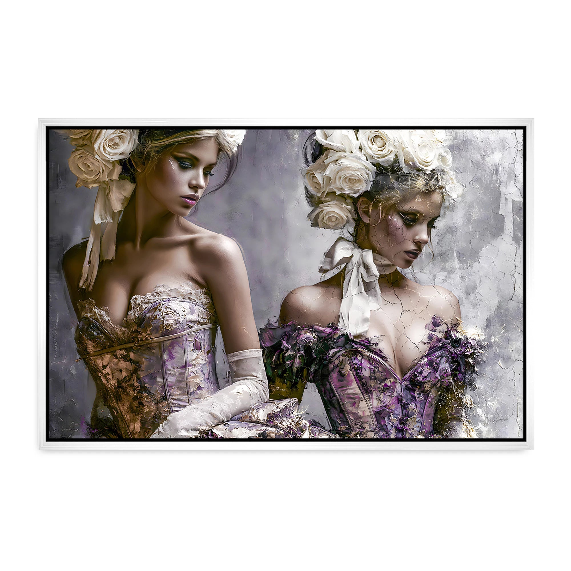 Rosen Duett Leinwand Bild