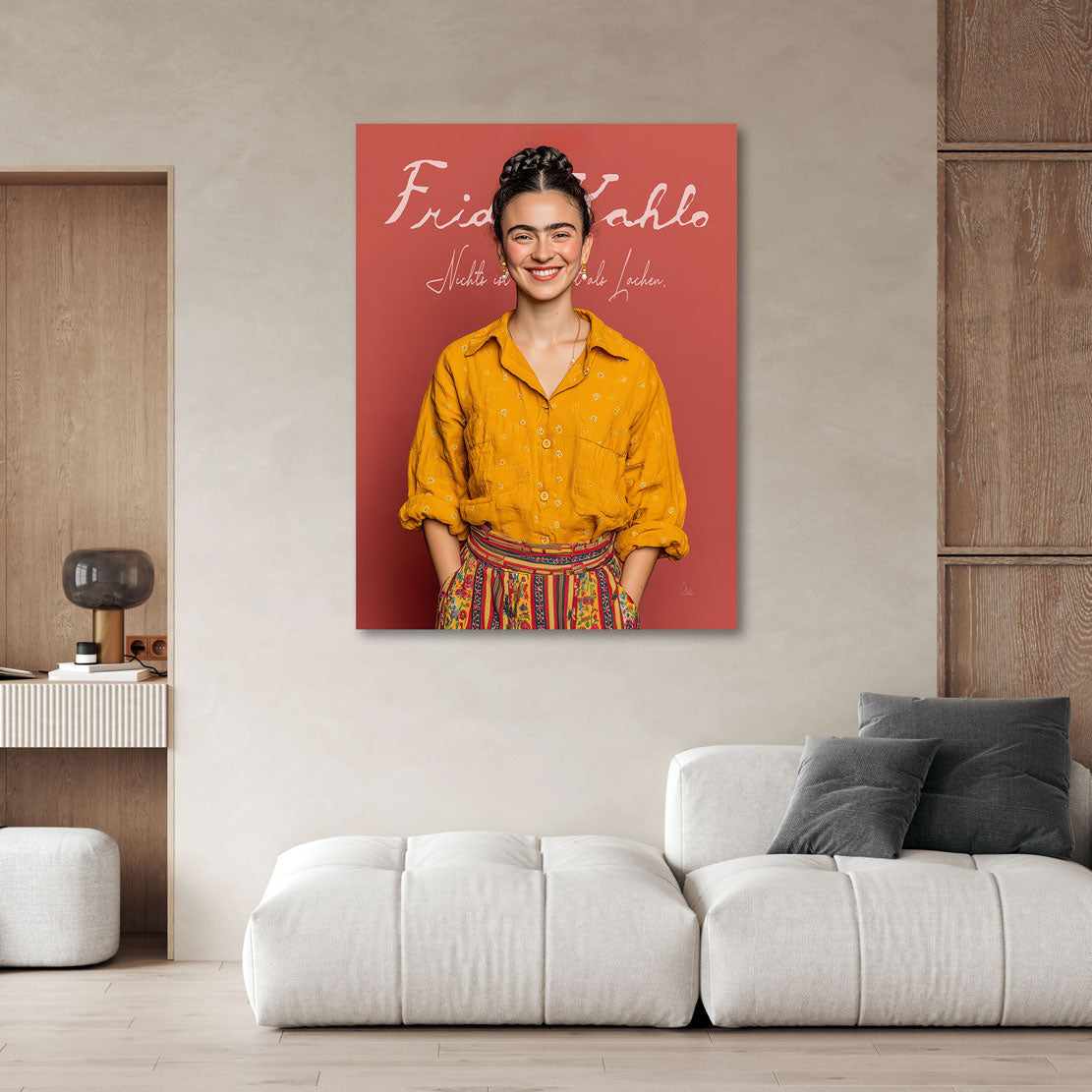Das Lachen der Frida Alu Dibond Bild
