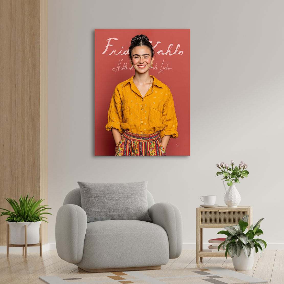 Das Lachen der Frida Alu Dibond Bild