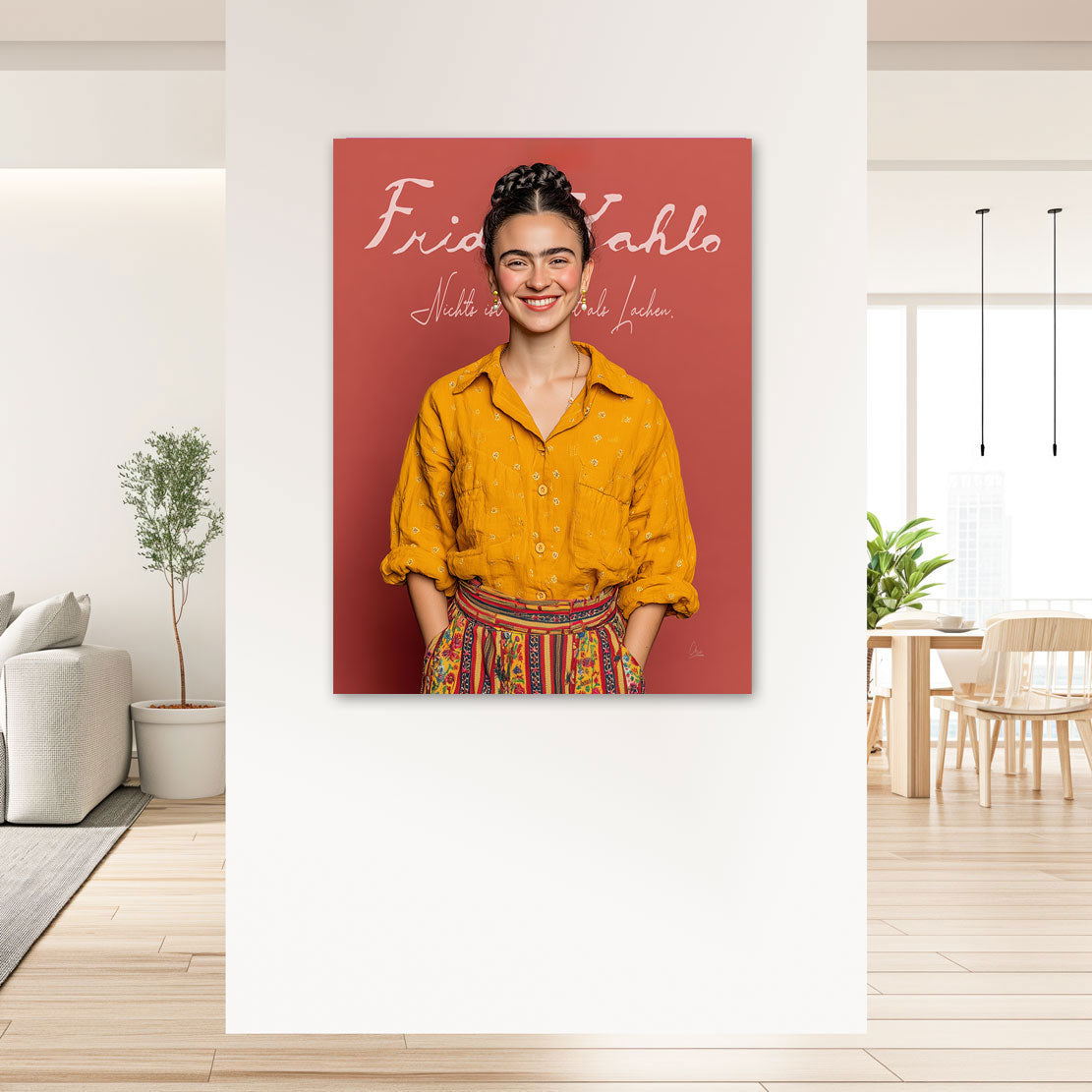 Das Lachen der Frida Alu Dibond Bild