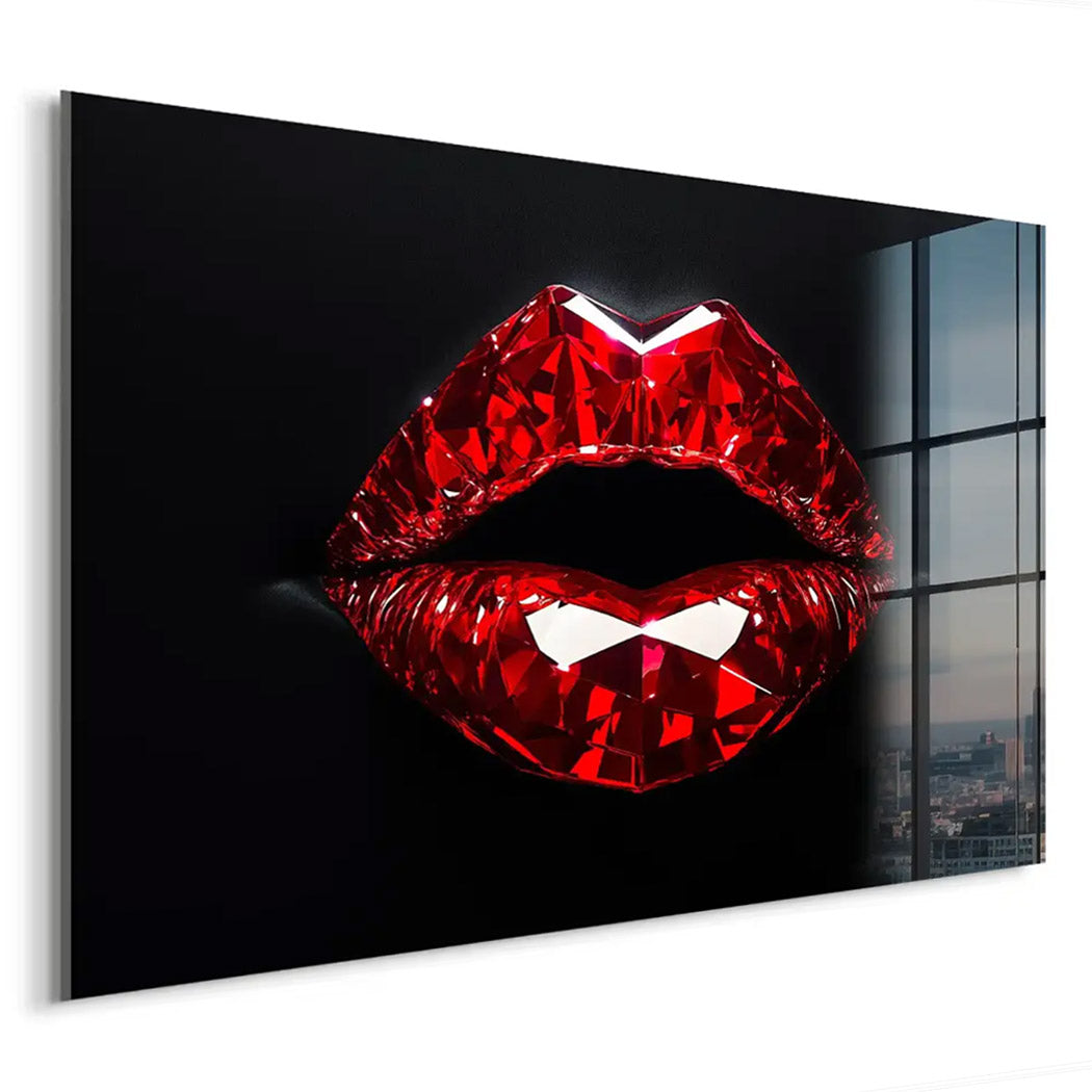 Red Glas Lips Acrylglas Bild INGALERIE
